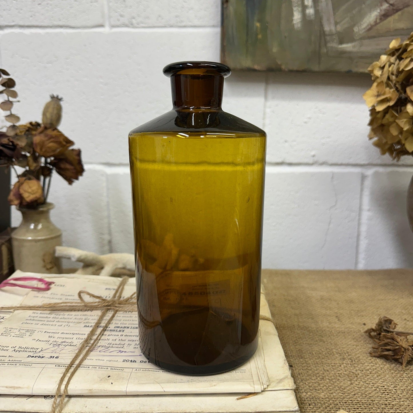 Amber Glass Apothecary Bottle - The Blind Mole