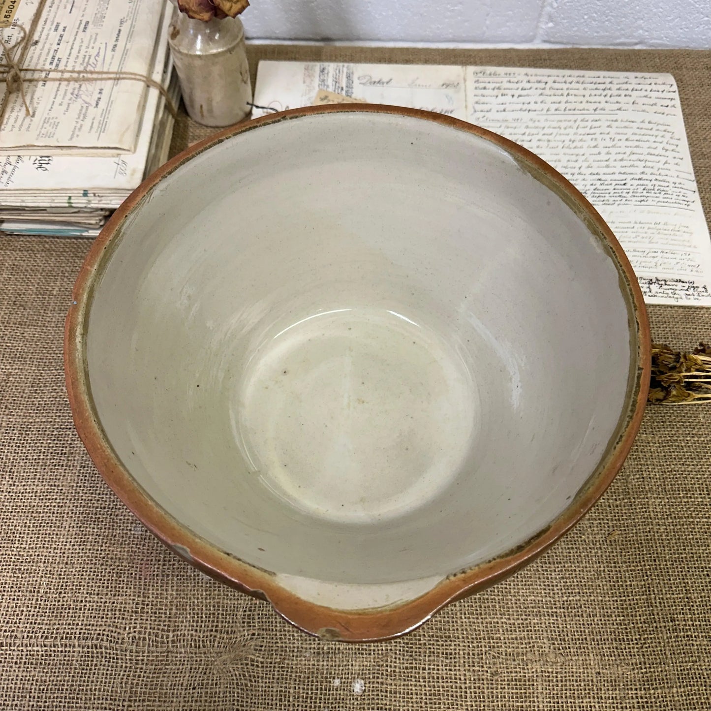 Antique French Tian Mixing Bowl Spouted - The Blind Mole