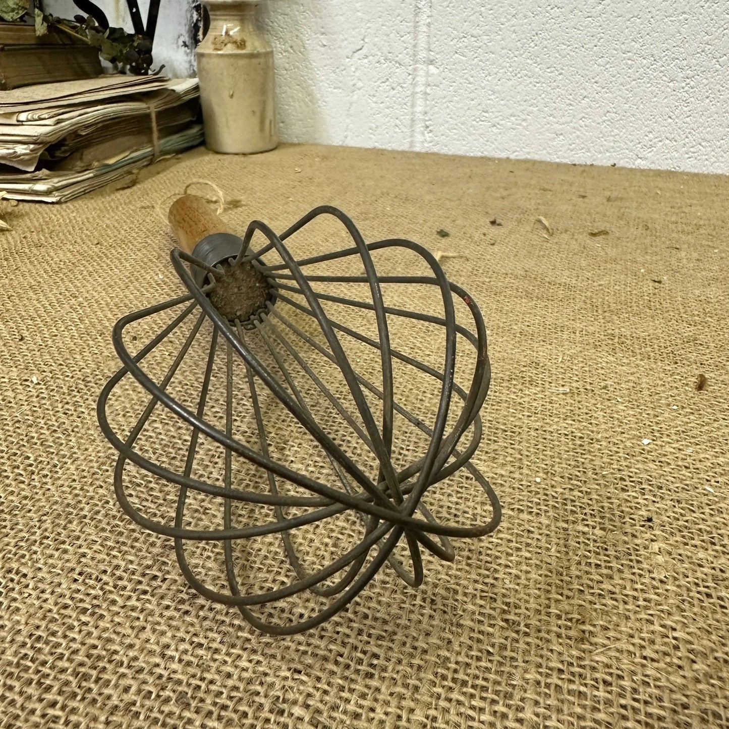 Large Antique French Balloon Whisk - The Blind Mole