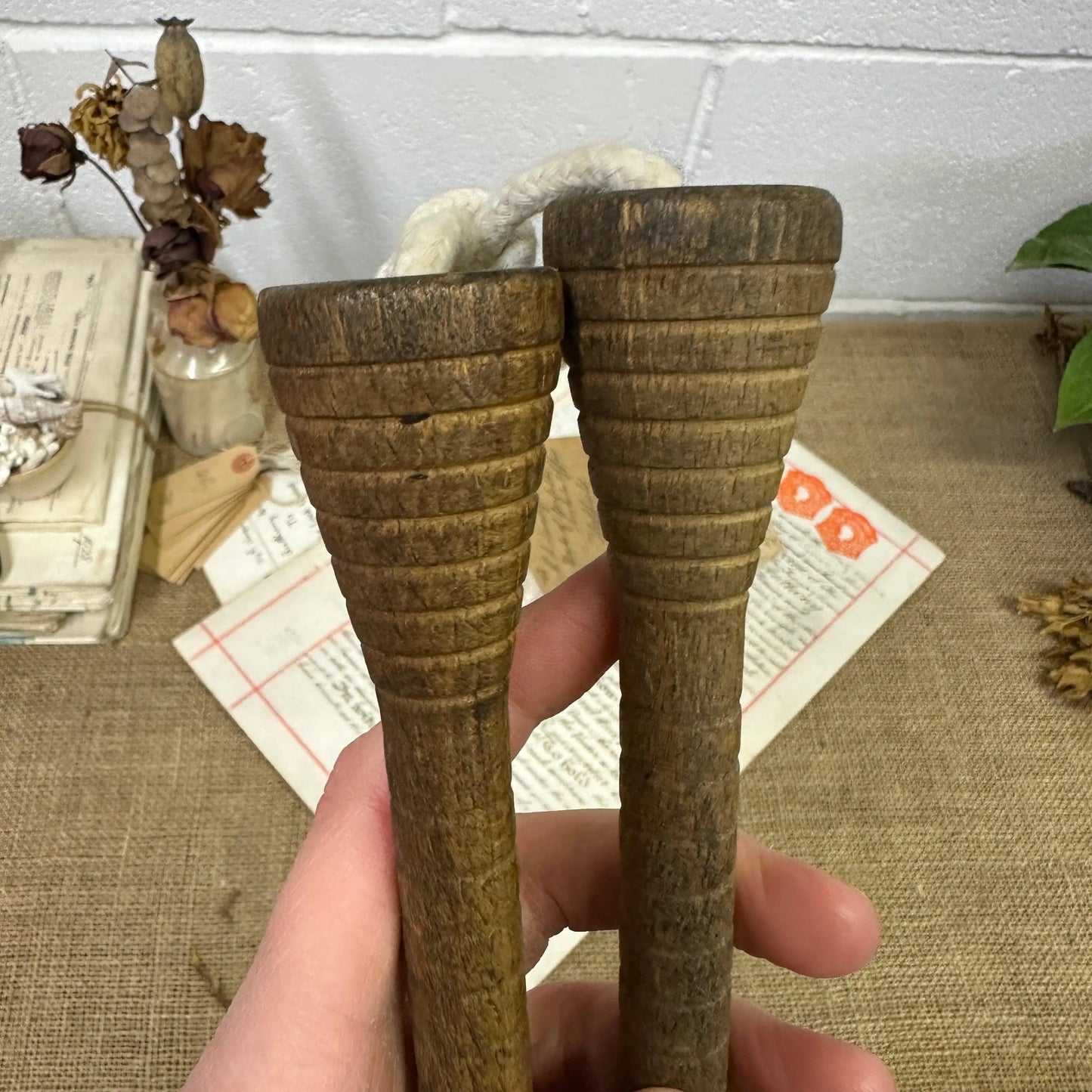 Vintage Wooden Skipping Jump Ropes - The Blind Mole