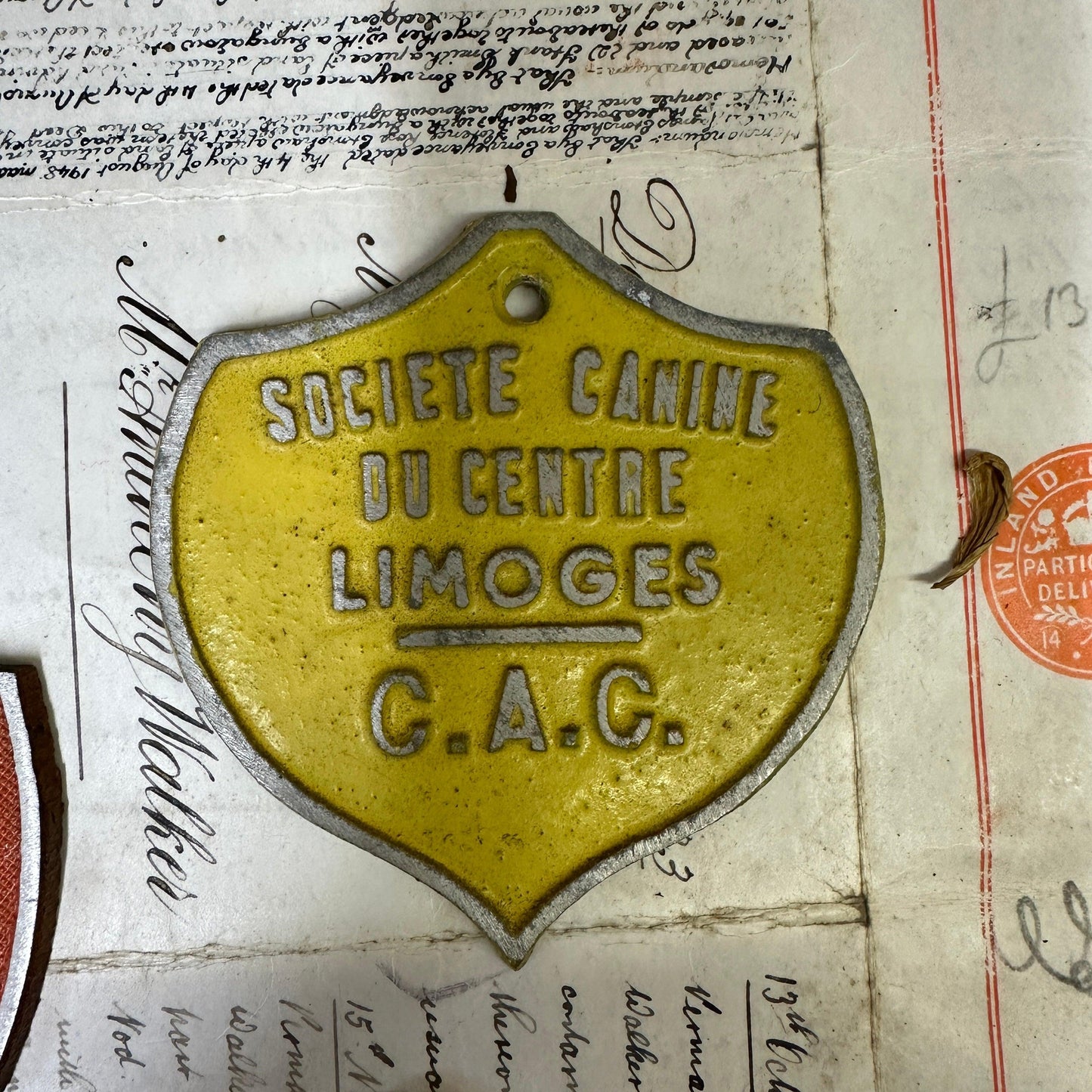 French Metal Dog Show Plaque - The Blind Mole