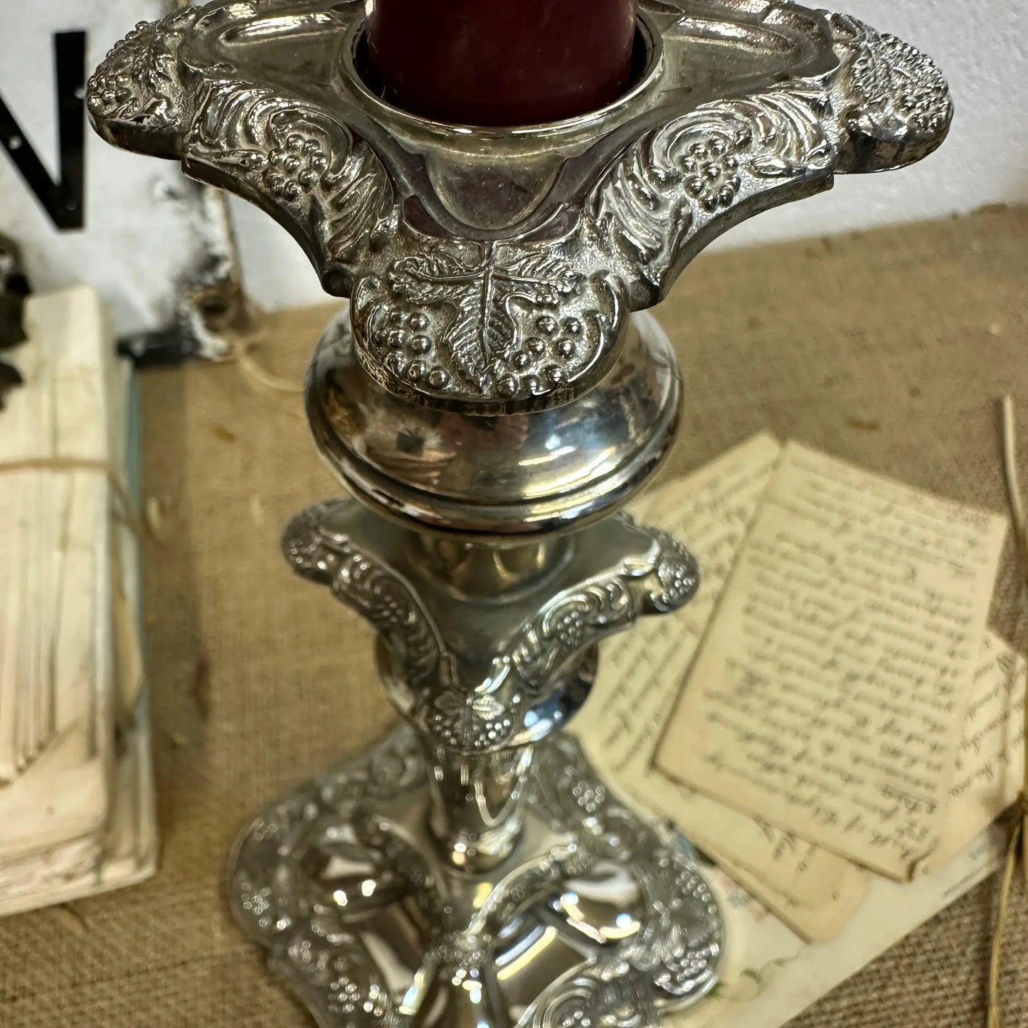 Square Silver Plated Candlestick - The Blind Mole