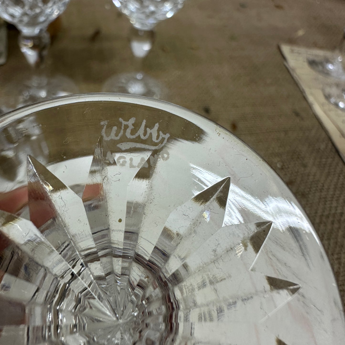 Five Vintage Wine Glasses Pattern B