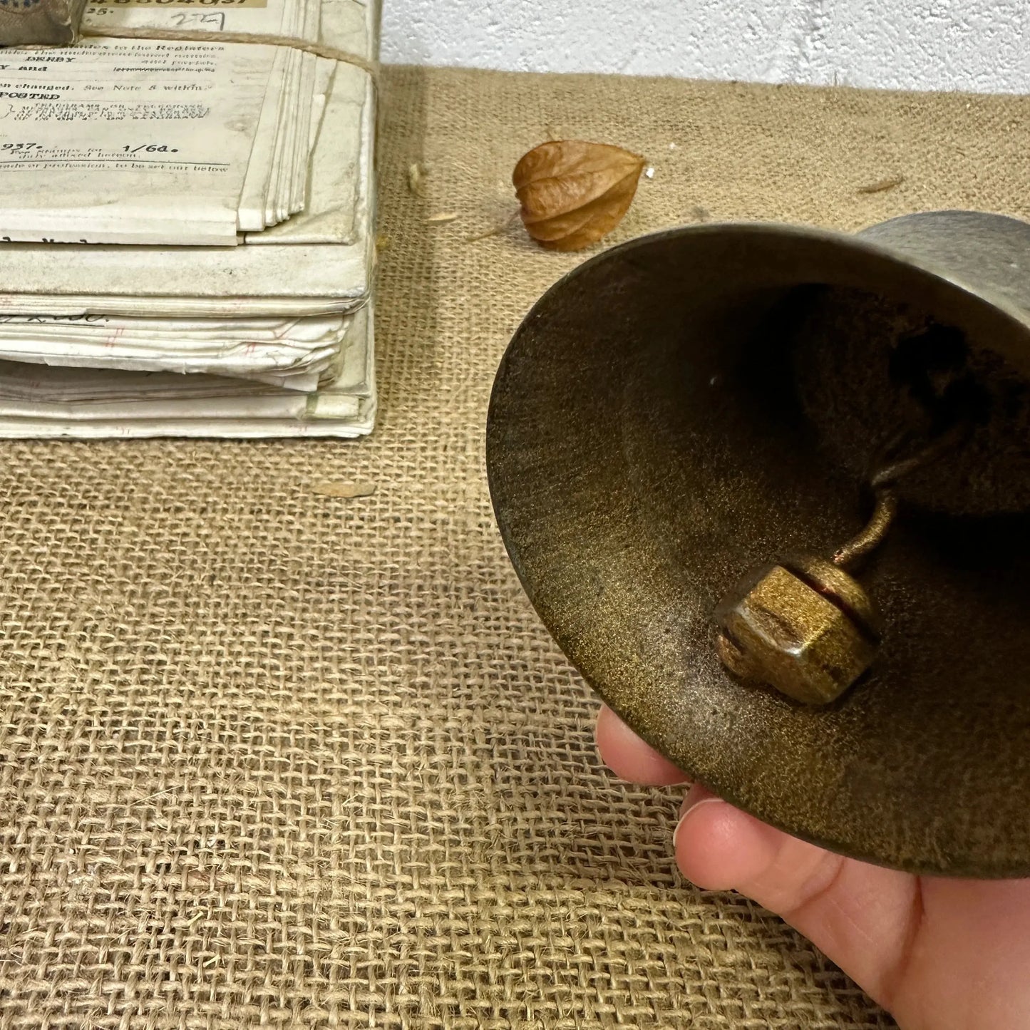 Hanging Cast Metal Bell Smaller - The Blind Mole