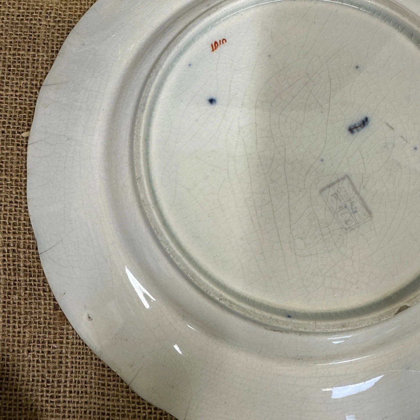 Victorian Charles Meigh & Son Plate Oriental Blossoms - The Blind Mole