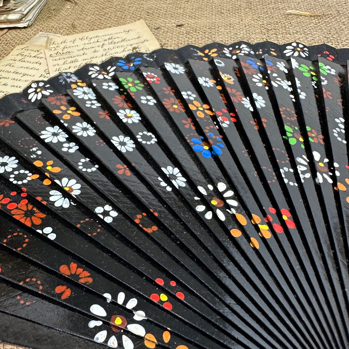 Oriental Chinese Handheld Wooden Fan