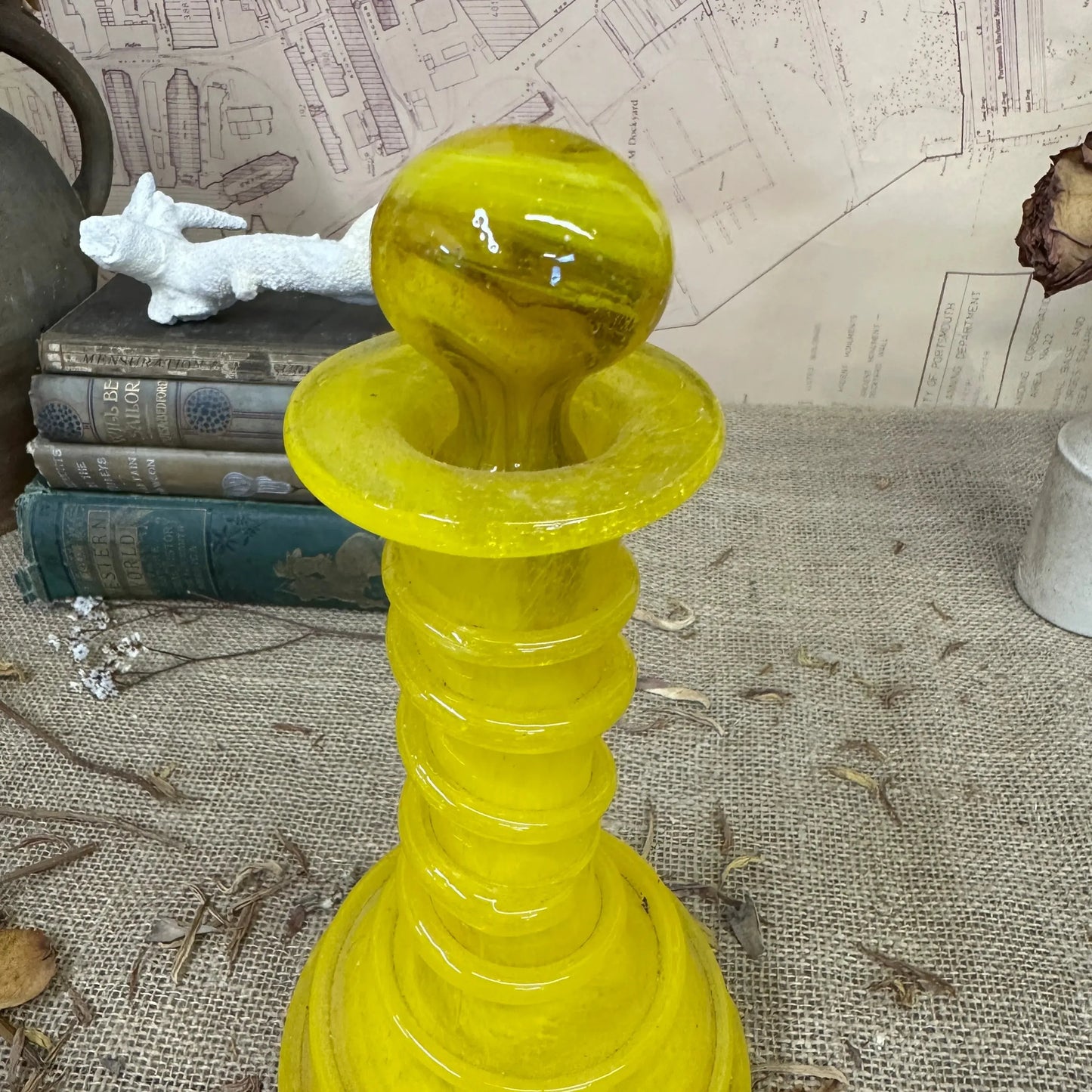 Handblown Mid Century Glass Decanter - The Blind Mole