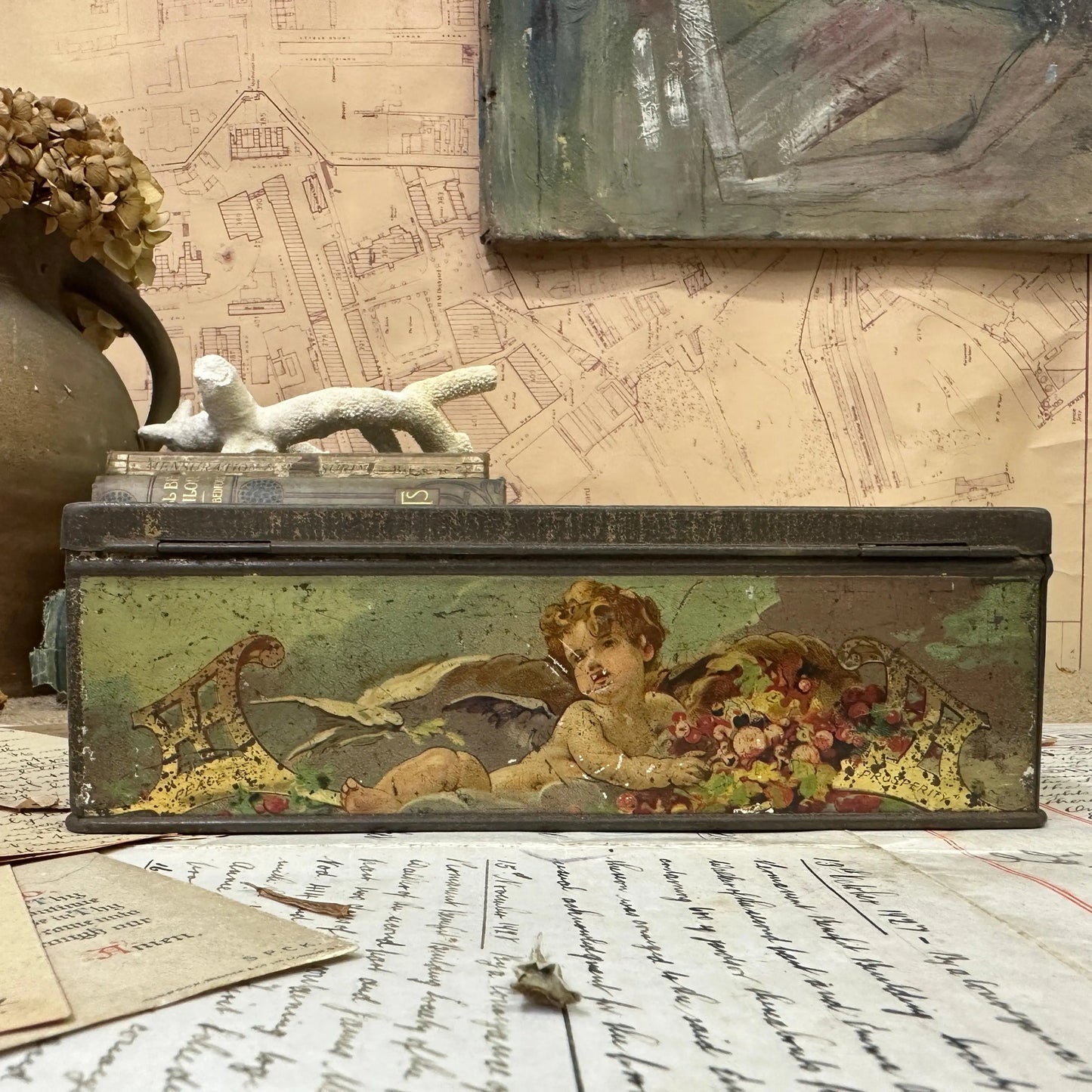 Mazawattee Chocolate Tin 1900's - The Blind Mole