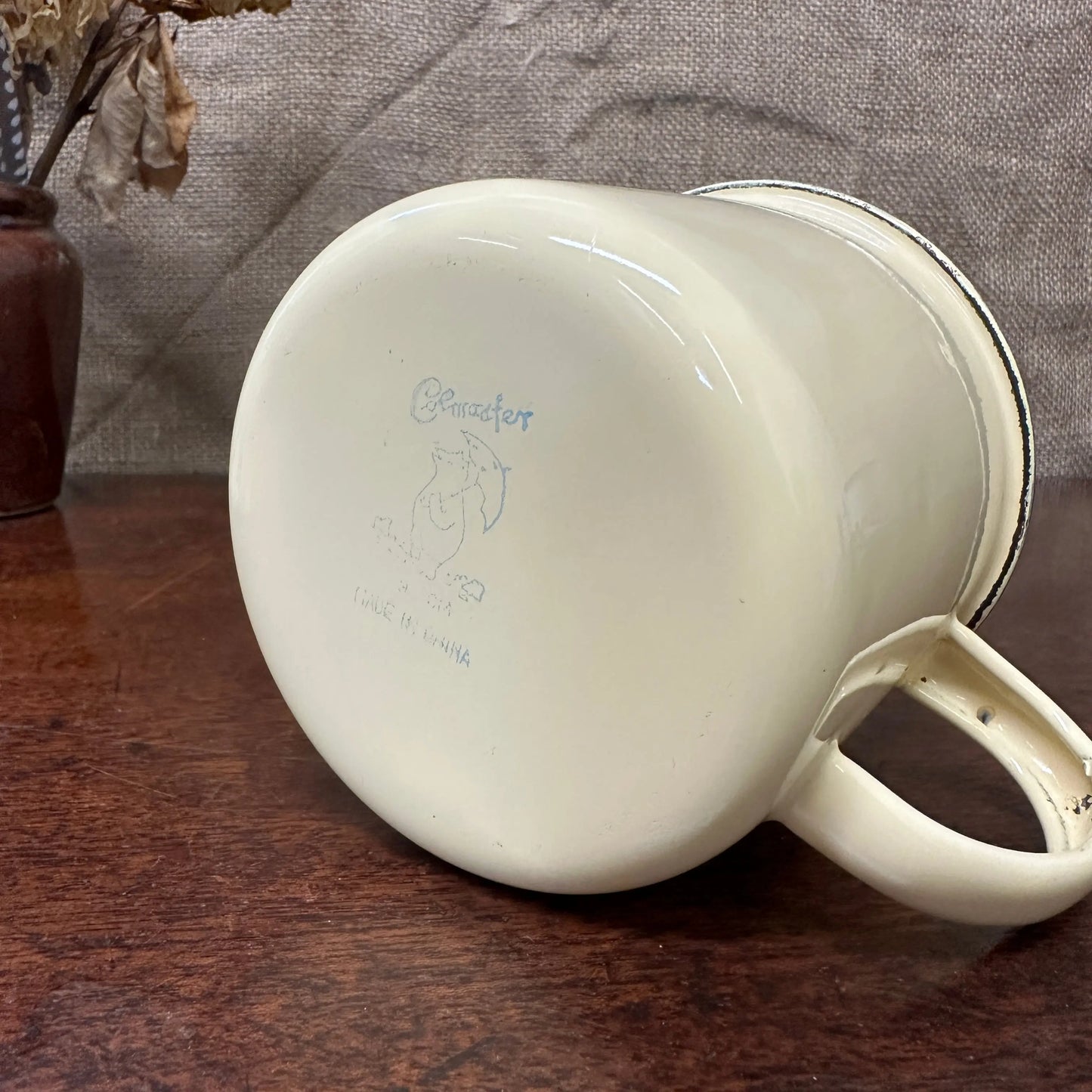 Buttermilk Enamel Mug The Blind Mole