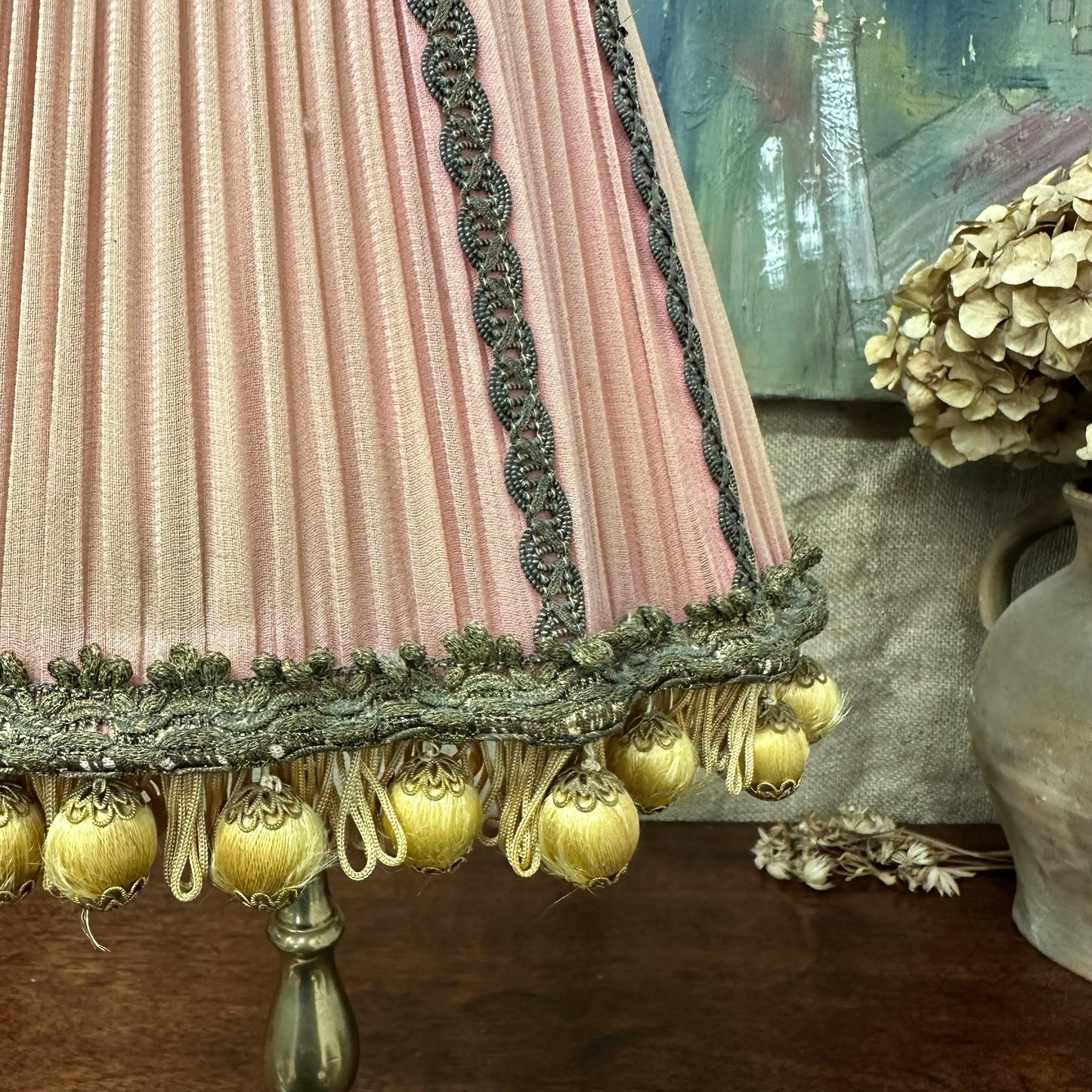 Vintage Pink Pleated Lamp Shade The Blind Mole