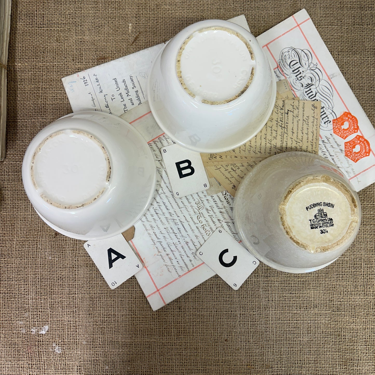 White Ironstone Pudding Dish Bowls - The Blind Mole