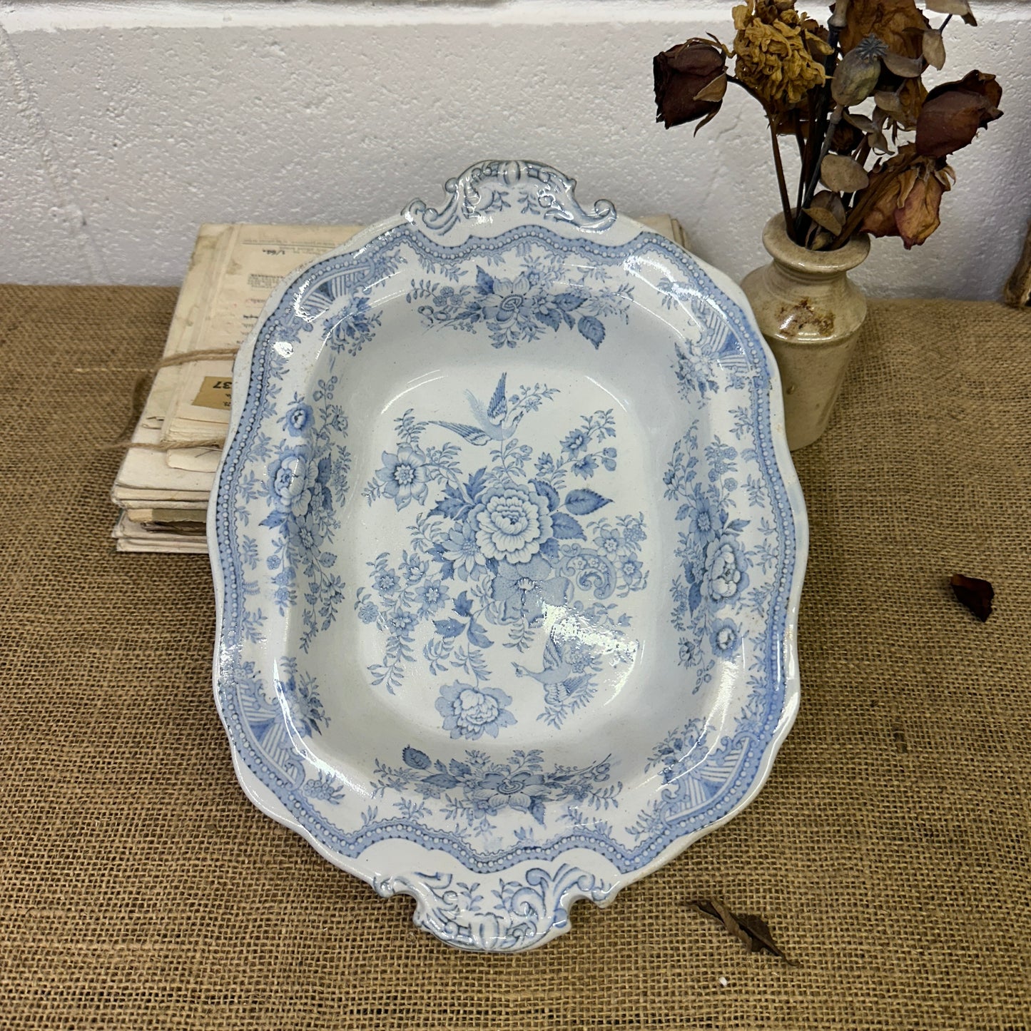 Wedgwood Victorian Serving Dish Asiatic Pheasant - The Blind Mole