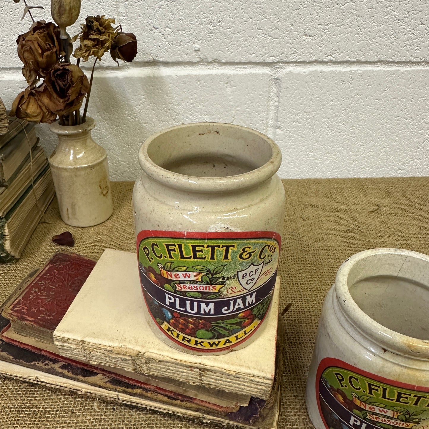 Stoneware Kirkwall Jam Pots, Various