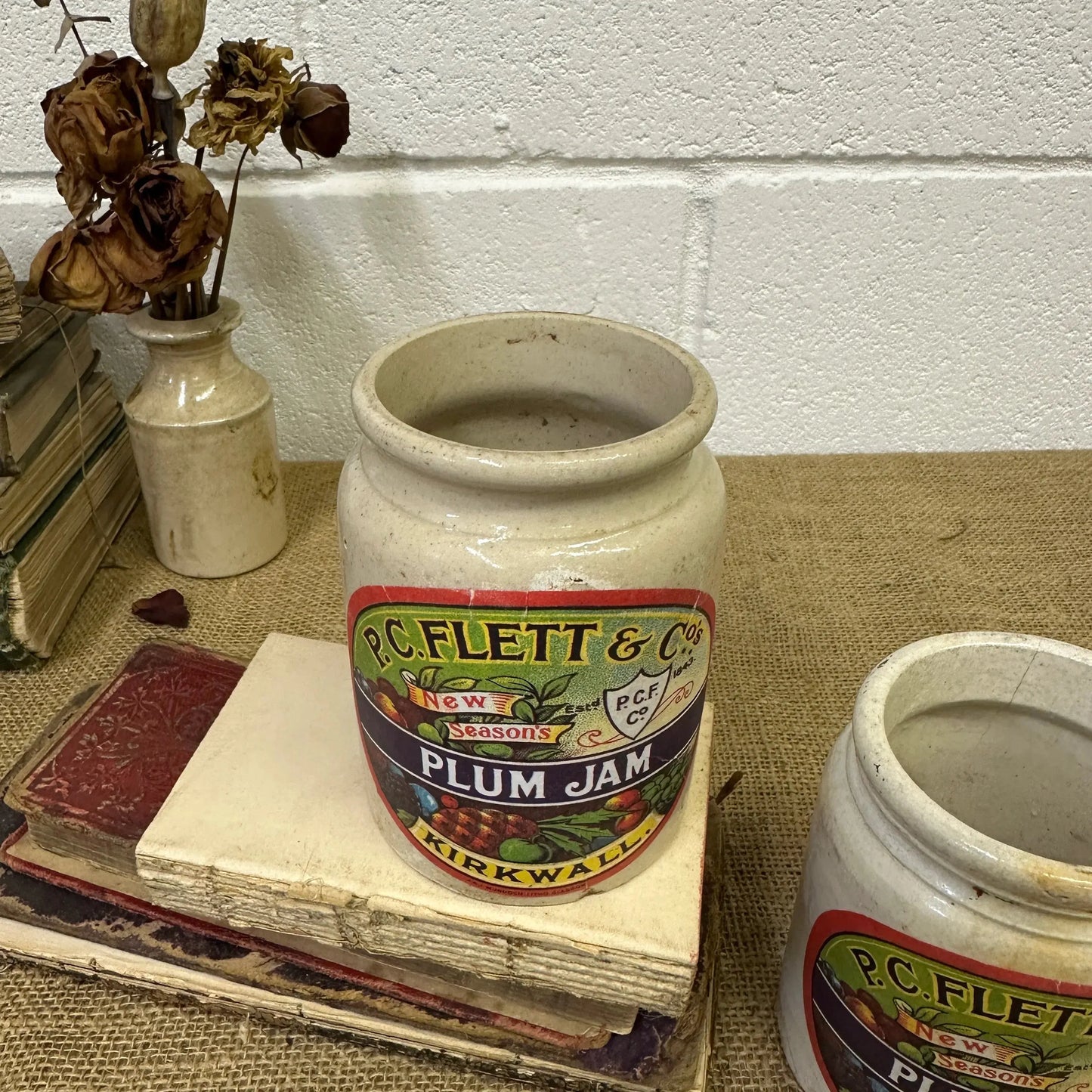 Stoneware Kirkwall Jam Pots, Various - The Blind Mole