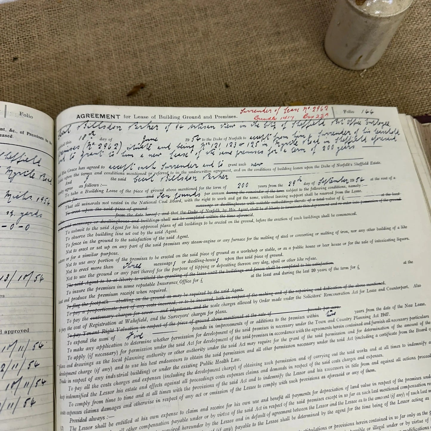 The Duke of Norfolk's Agreements for Building Leases Large Antique Book - The Blind Mole