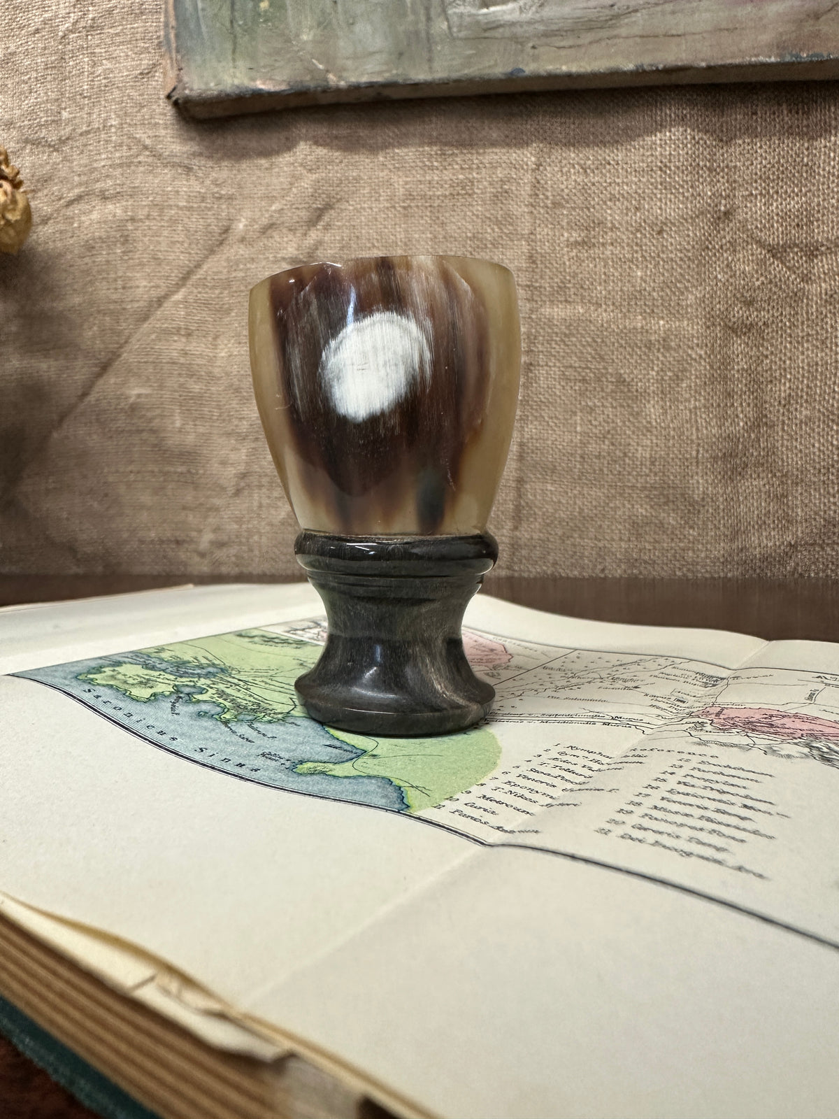 Hand Carved Horn Shot Glass