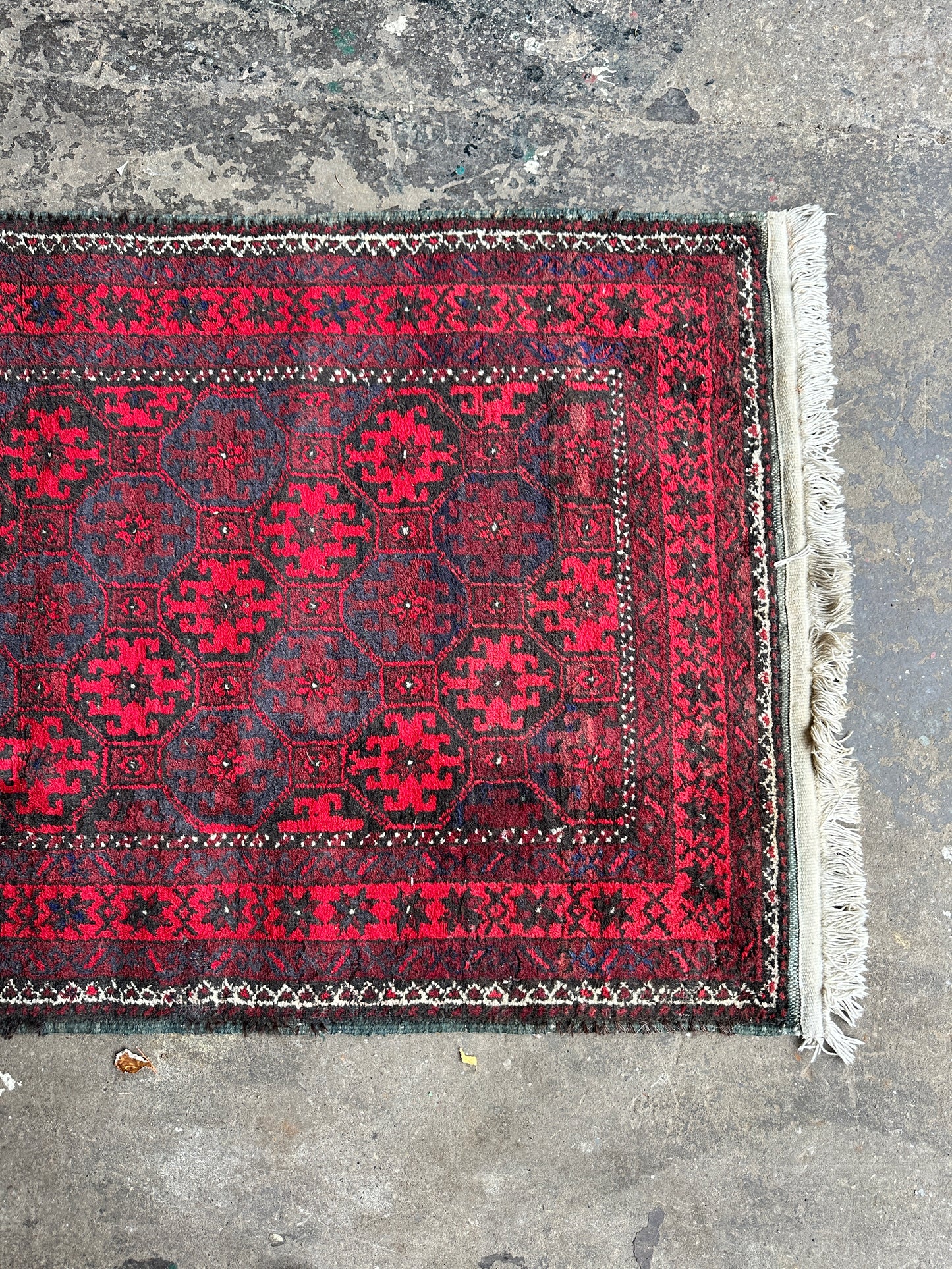 Antique Afghan Bokhara Rug