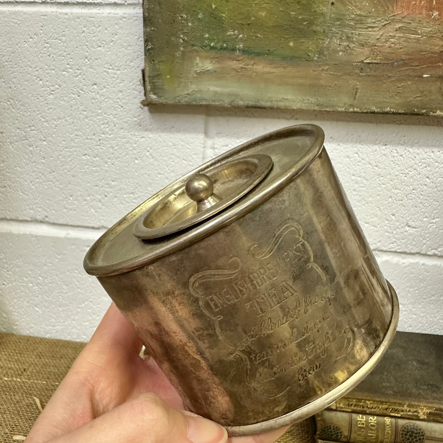 EPNS Breakfast Tea Caddy