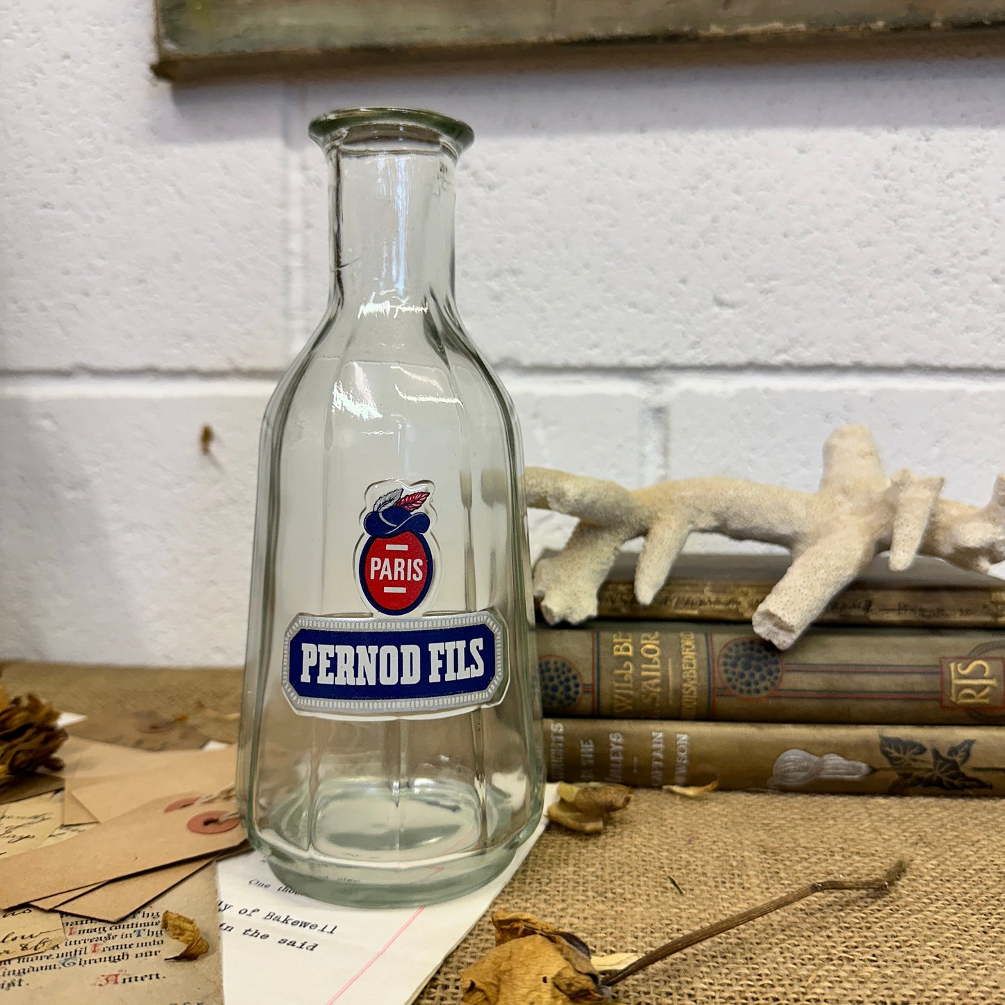 French Pernod Fils Water Carafe Bottle