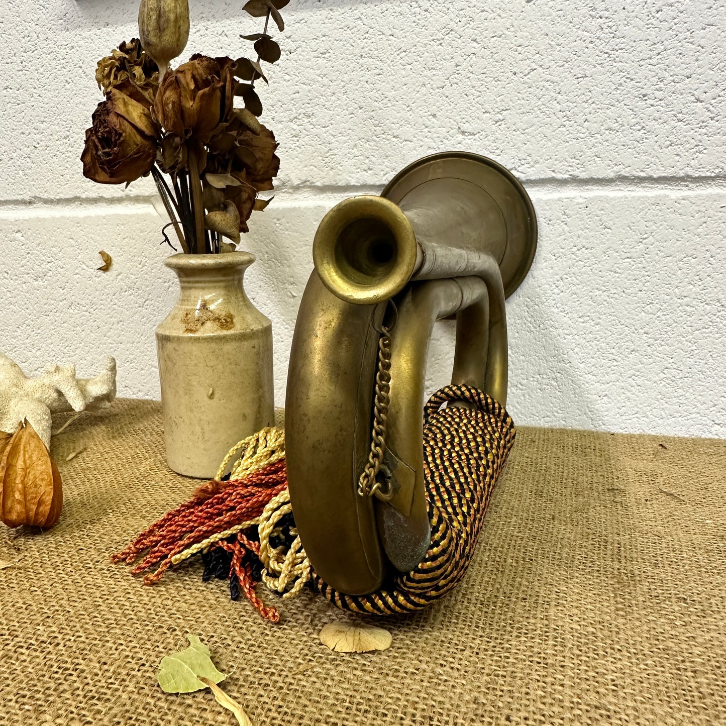 Vintage Brass Military Bugle