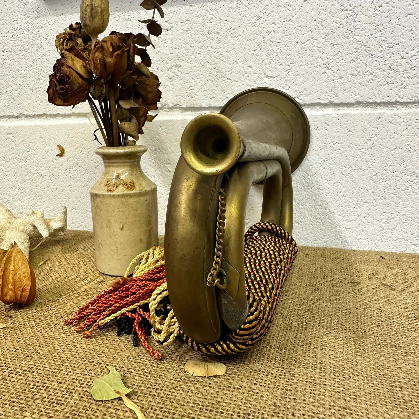 Vintage Brass Military Bugle - The Blind Mole