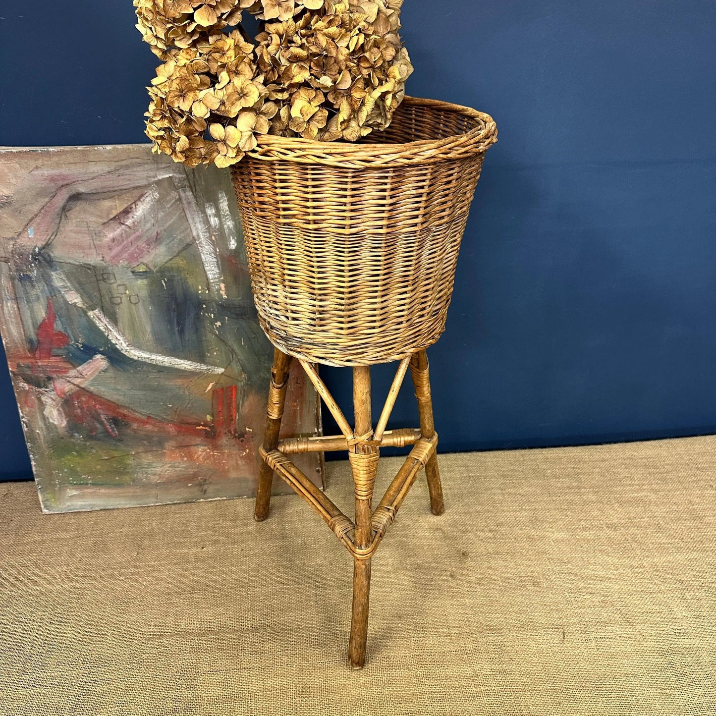 Boho Rattan Plant Stand - The Blind Mole