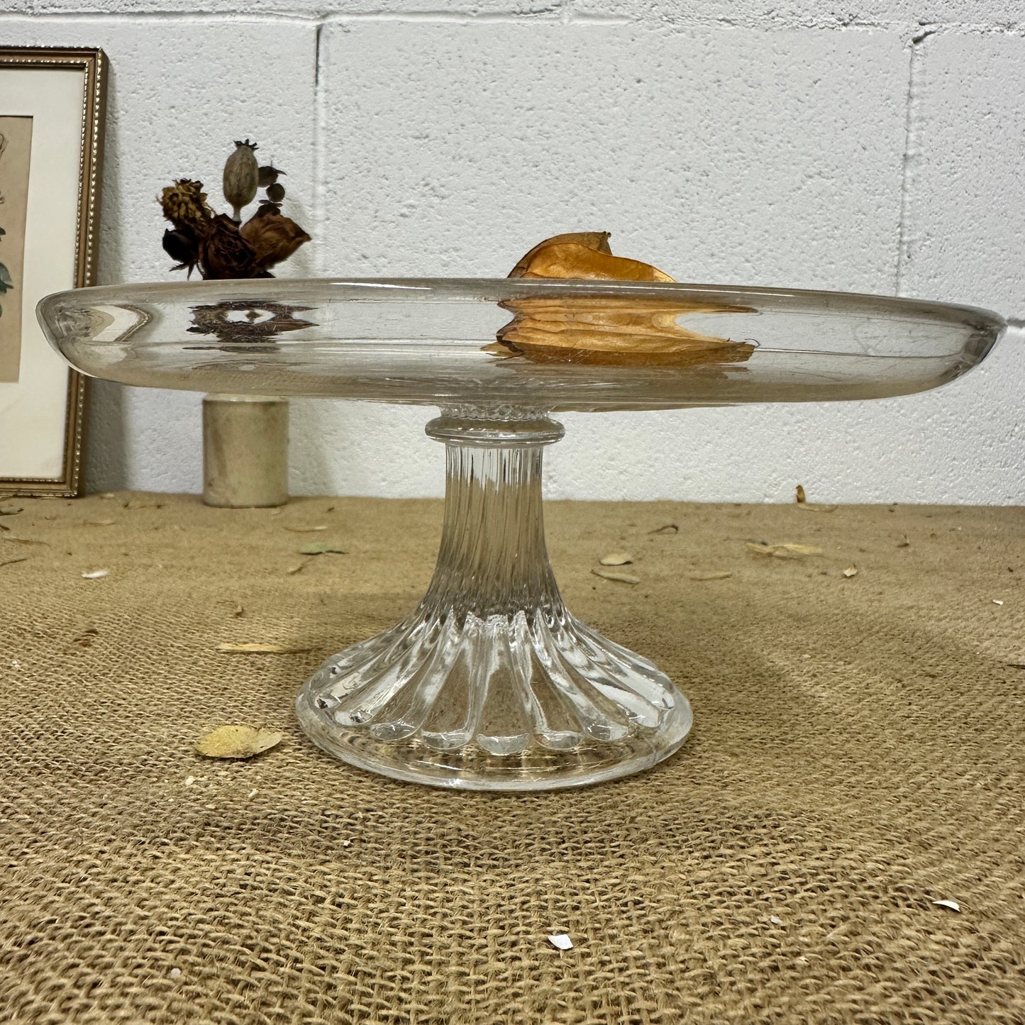 Pressed Glass Cake Stand