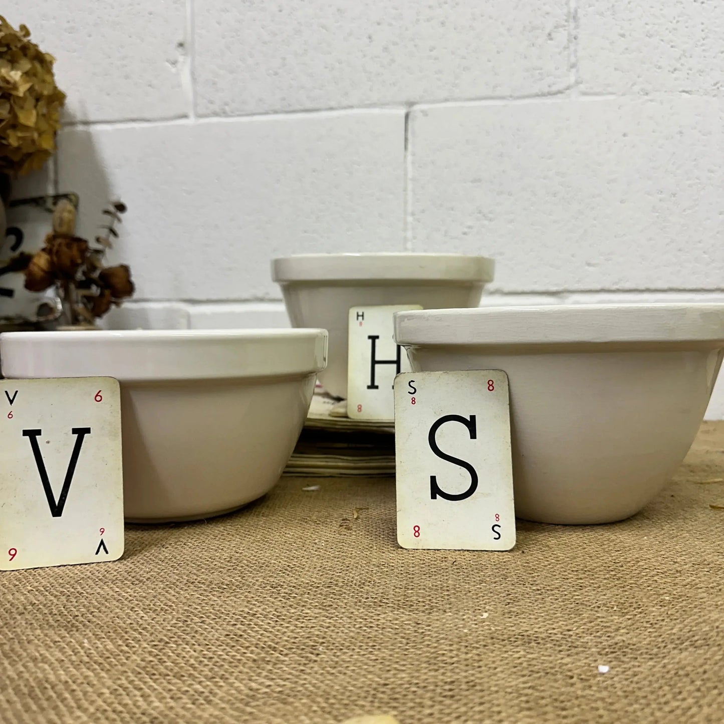 Ironstone Pudding Dish Bowls White - The Blind Mole