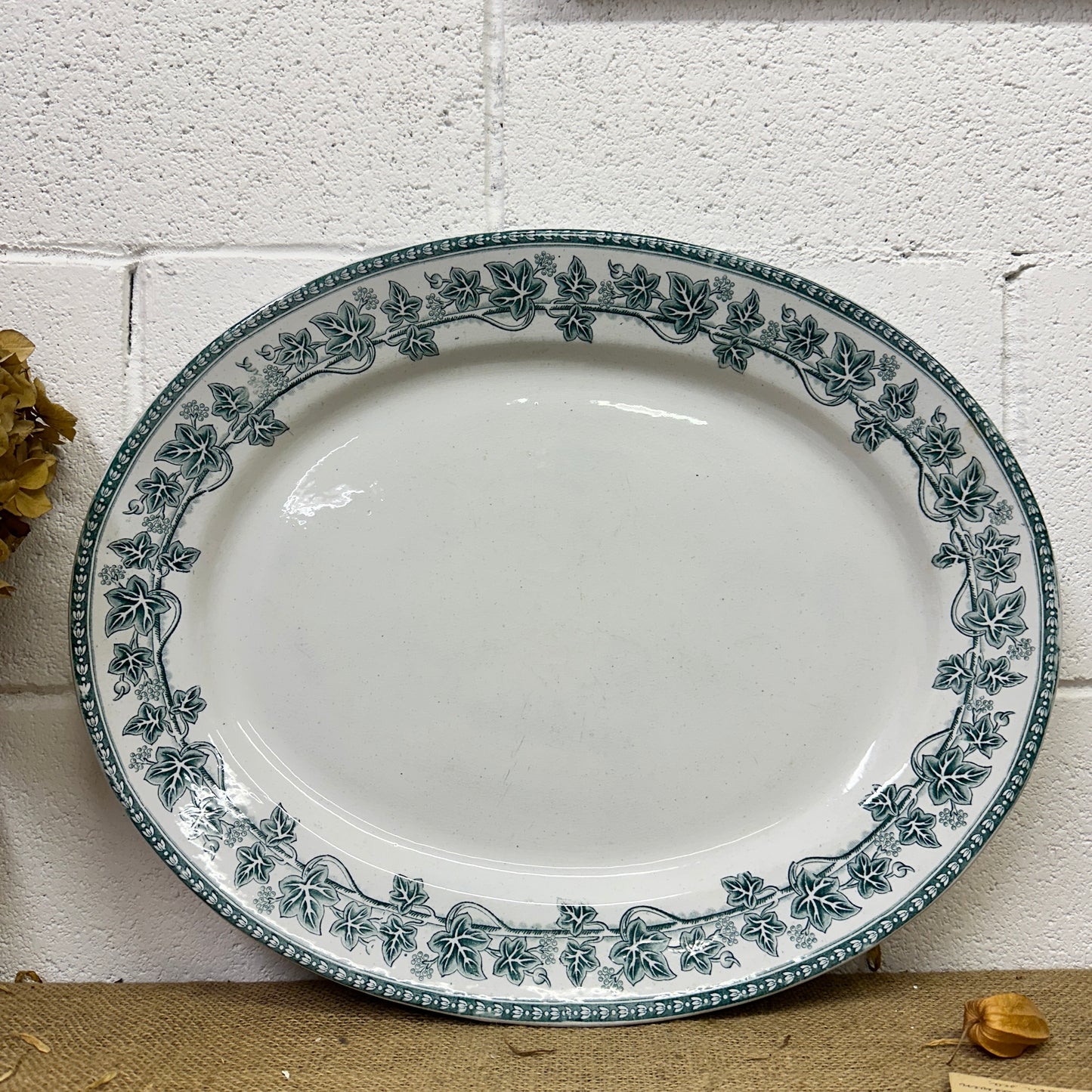 Copland Spode Ivy Wreath Oval Platter