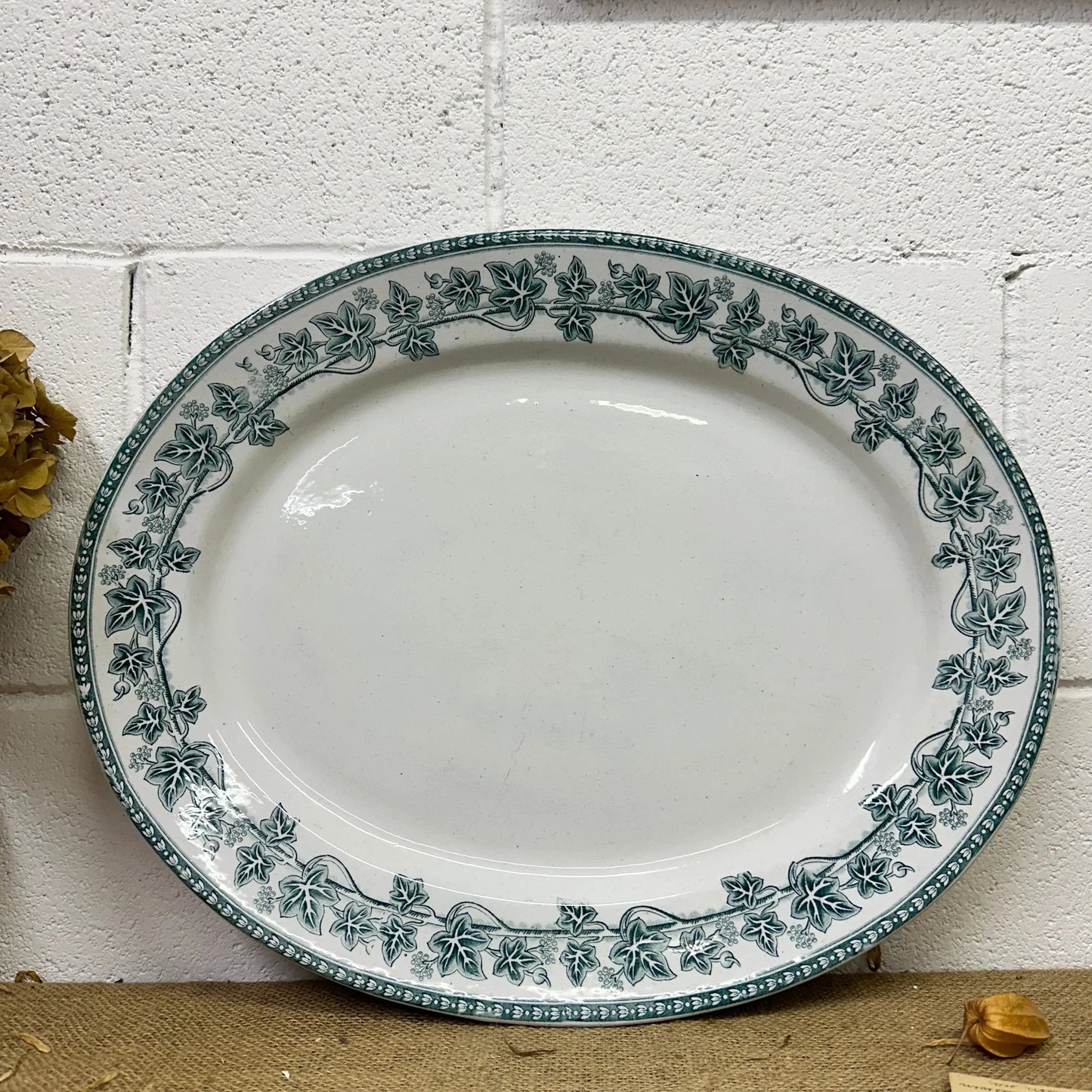 Copland Spode Ivy Wreath Oval Platter - The Blind Mole