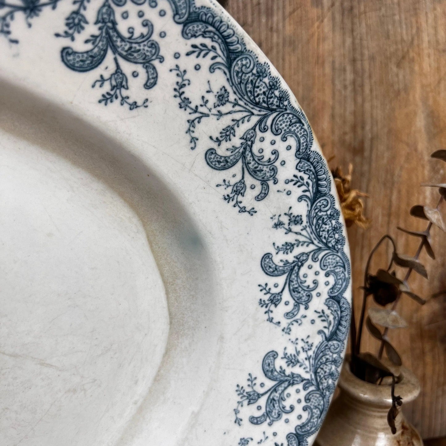Victorian John Maddock & Sons Royal Vitreous Serving Floral Serving Platter - The Blind Mole
