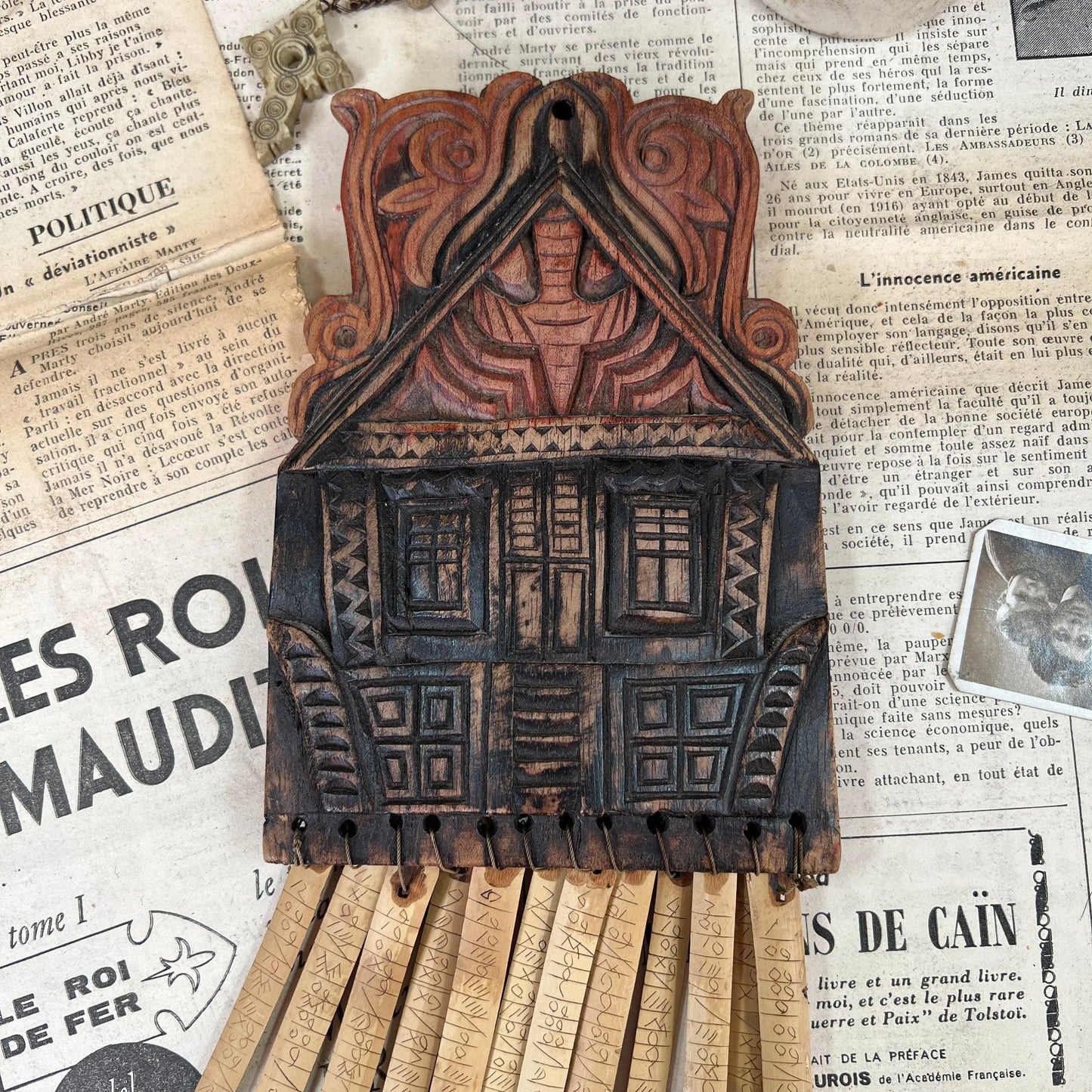 Antique Hanging Sumatran Folk Art Calendar Batak Ceremonial Calendar/Porhalaan - The Blind Mole