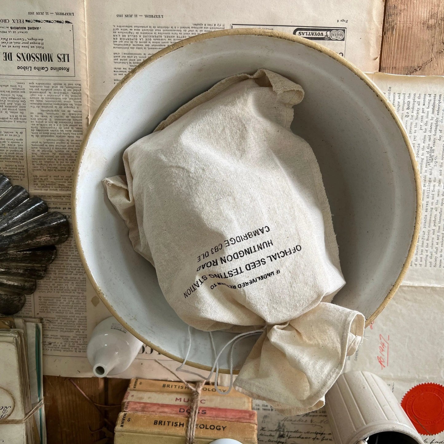 Five Re-Useable Cotton Grain Seed Bags Storage Bags - The Blind Mole