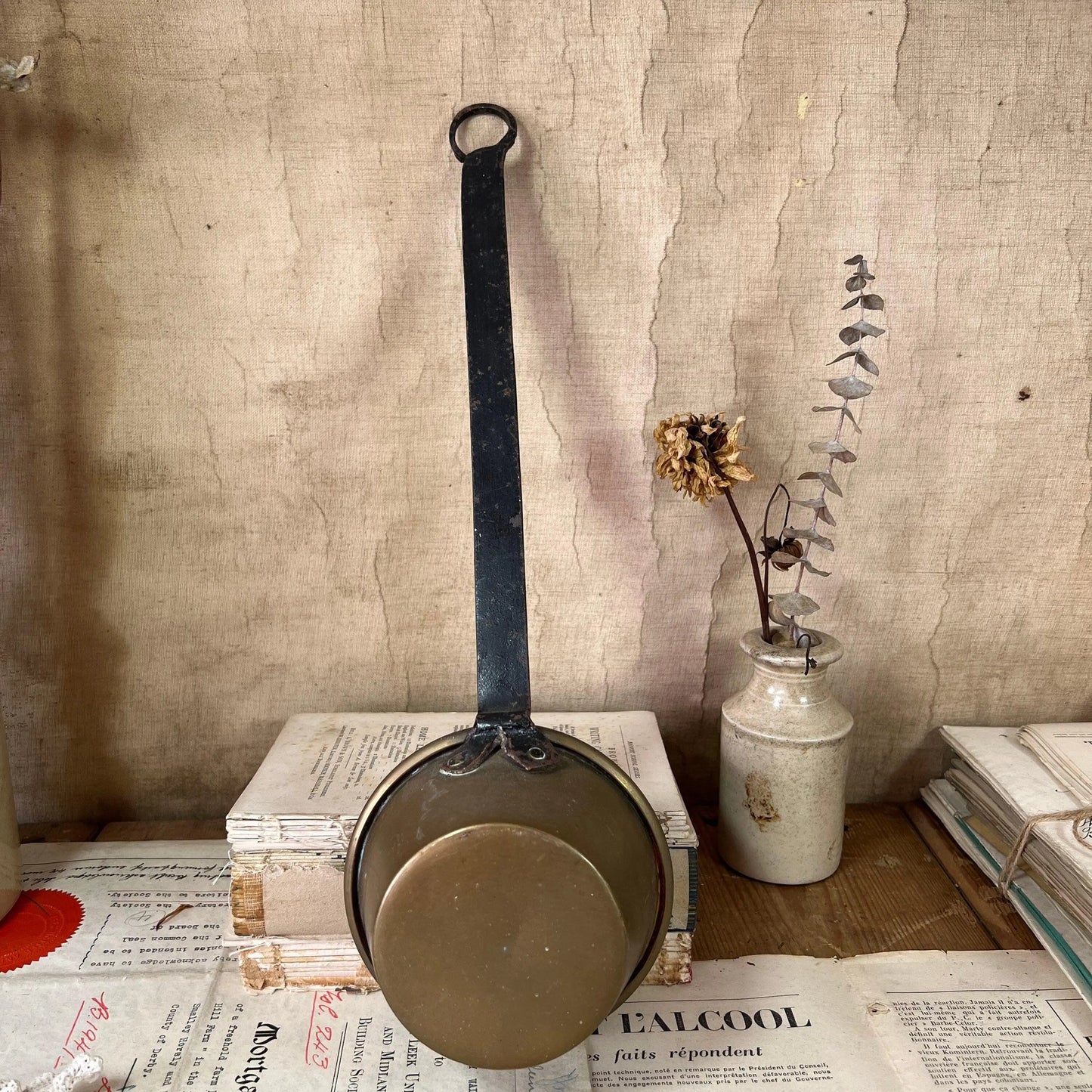 Small Brass Hanging Pan - The Blind Mole