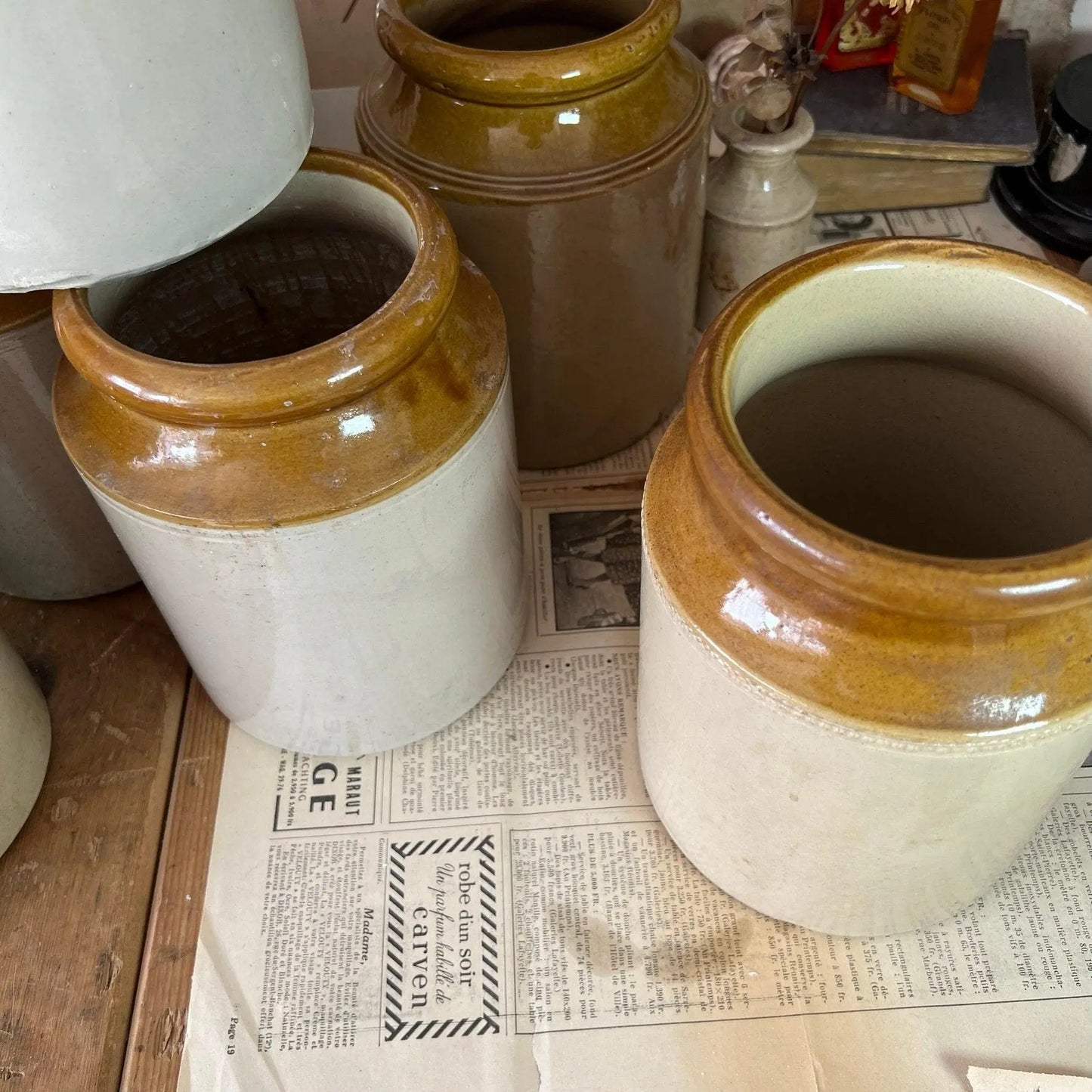 Large Stoneware Pot, Vase, Utensils Pot - The Blind Mole