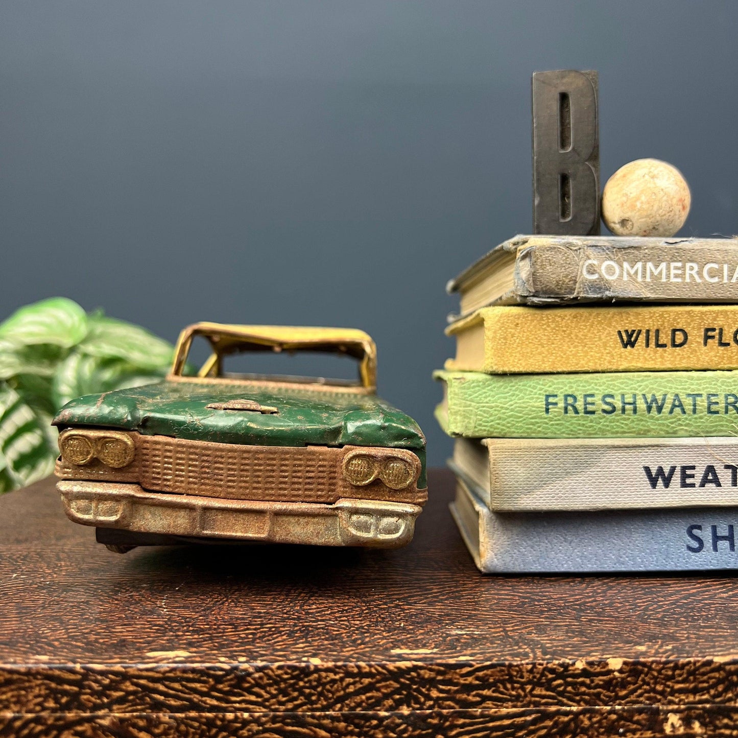 Green 1960's Japanese Plaything Wind-Up Car Cadillac - The Blind Mole