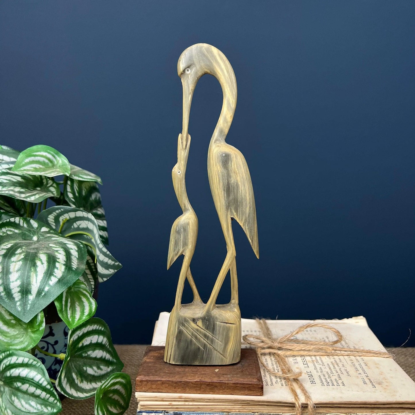 Mid Century Bamboo Carved Herons - The Blind Mole