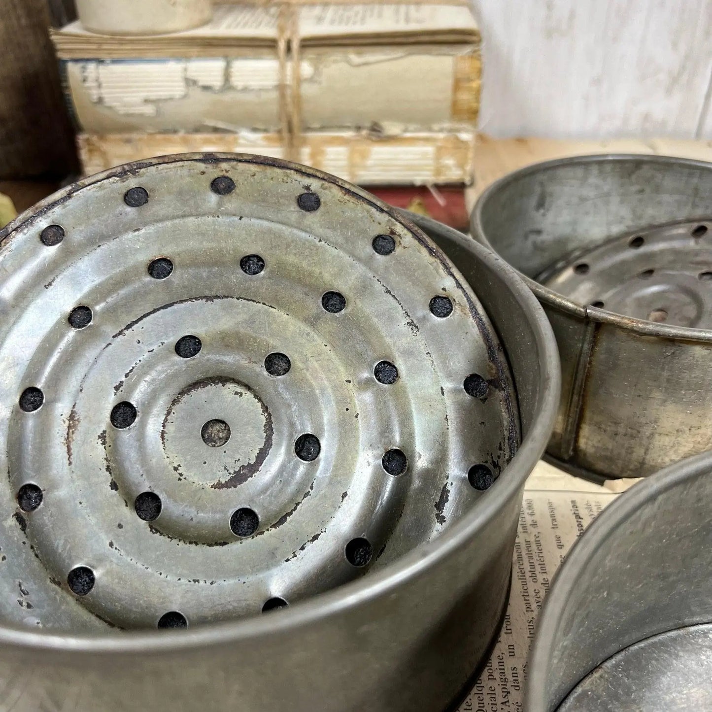 Three ACME Deep Vintage Cake Tins - The Blind Mole