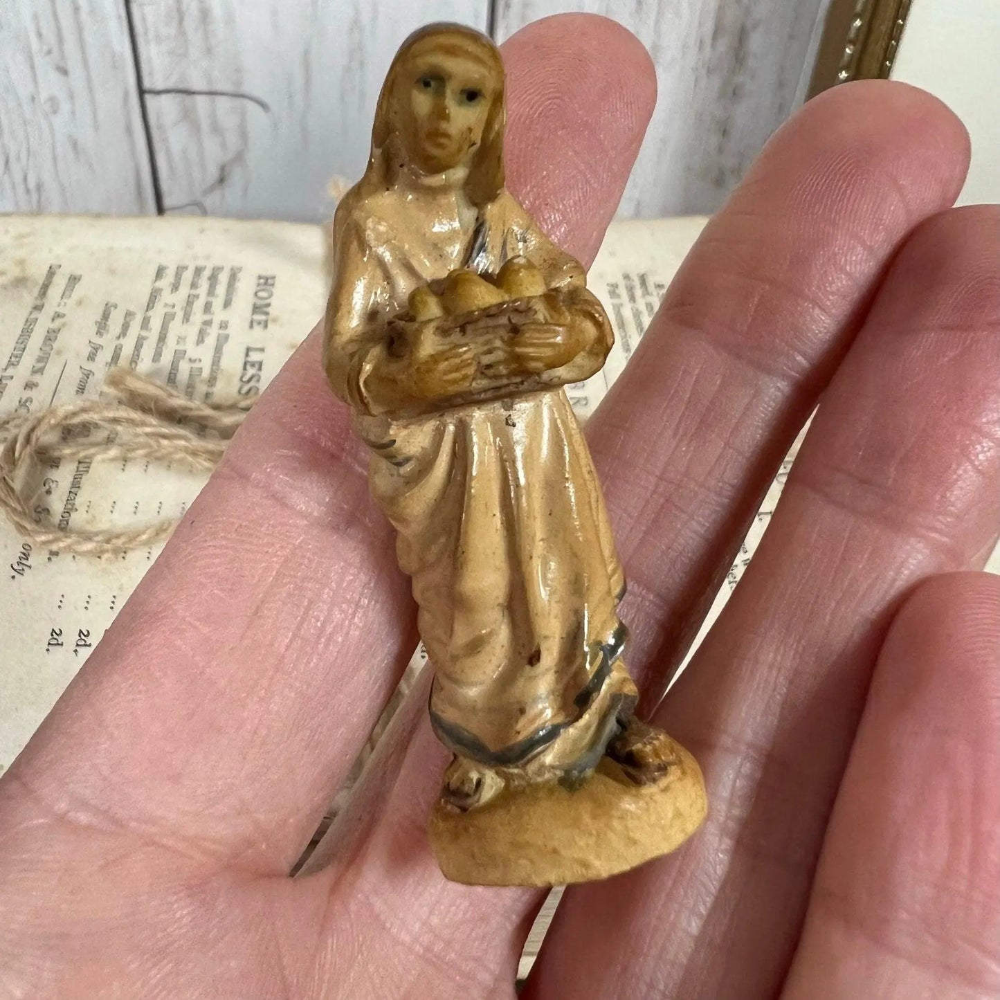 Wooden Small Standing Vintage Figure - The Blind Mole