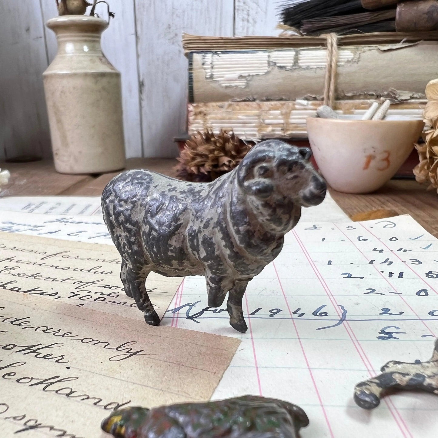 Antique Lead Farm Animals - The Blind Mole