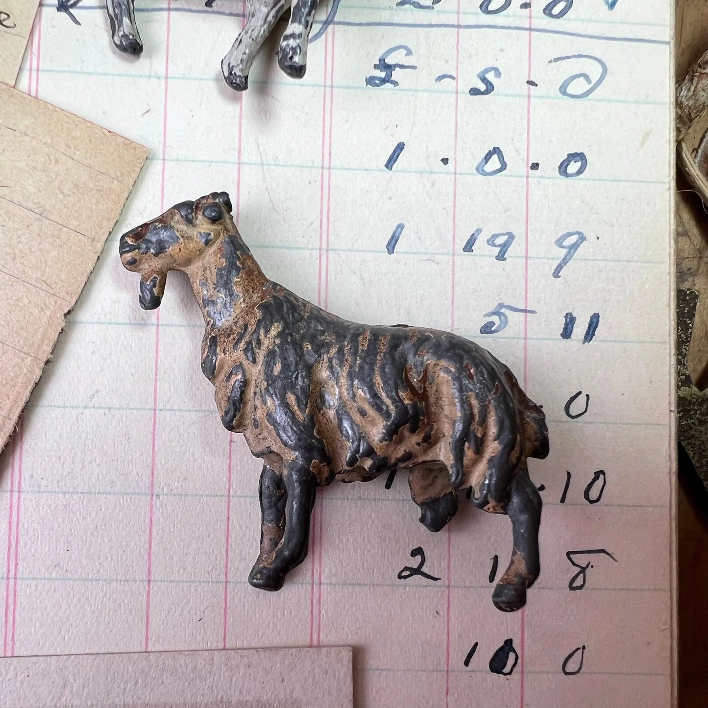 Antique Lead Farm Animals Set Two Goats - The Blind Mole