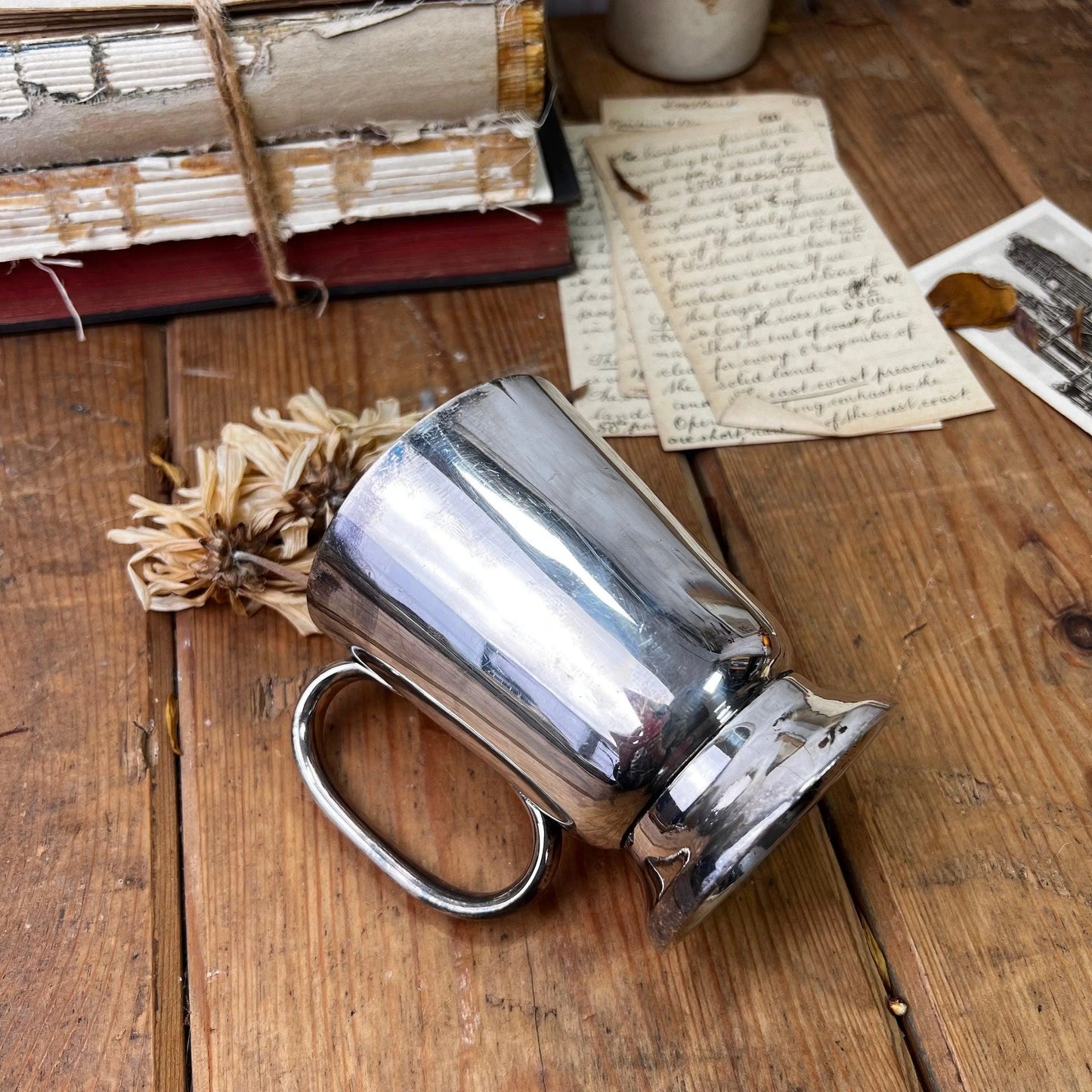 Stunning EPNS Small Tankard - The Blind Mole