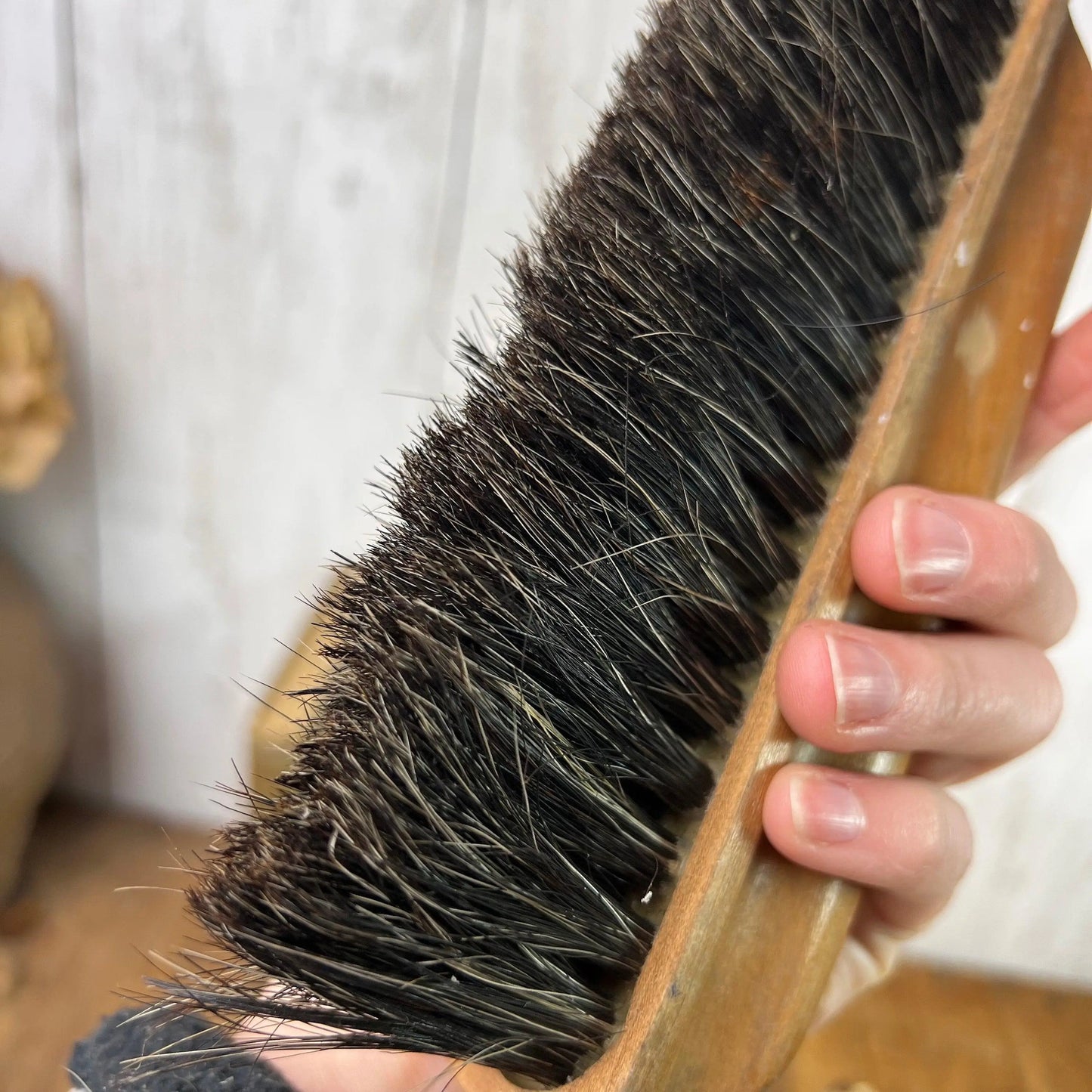 Handheld Rustic Brush Natural Bristles - The Blind Mole