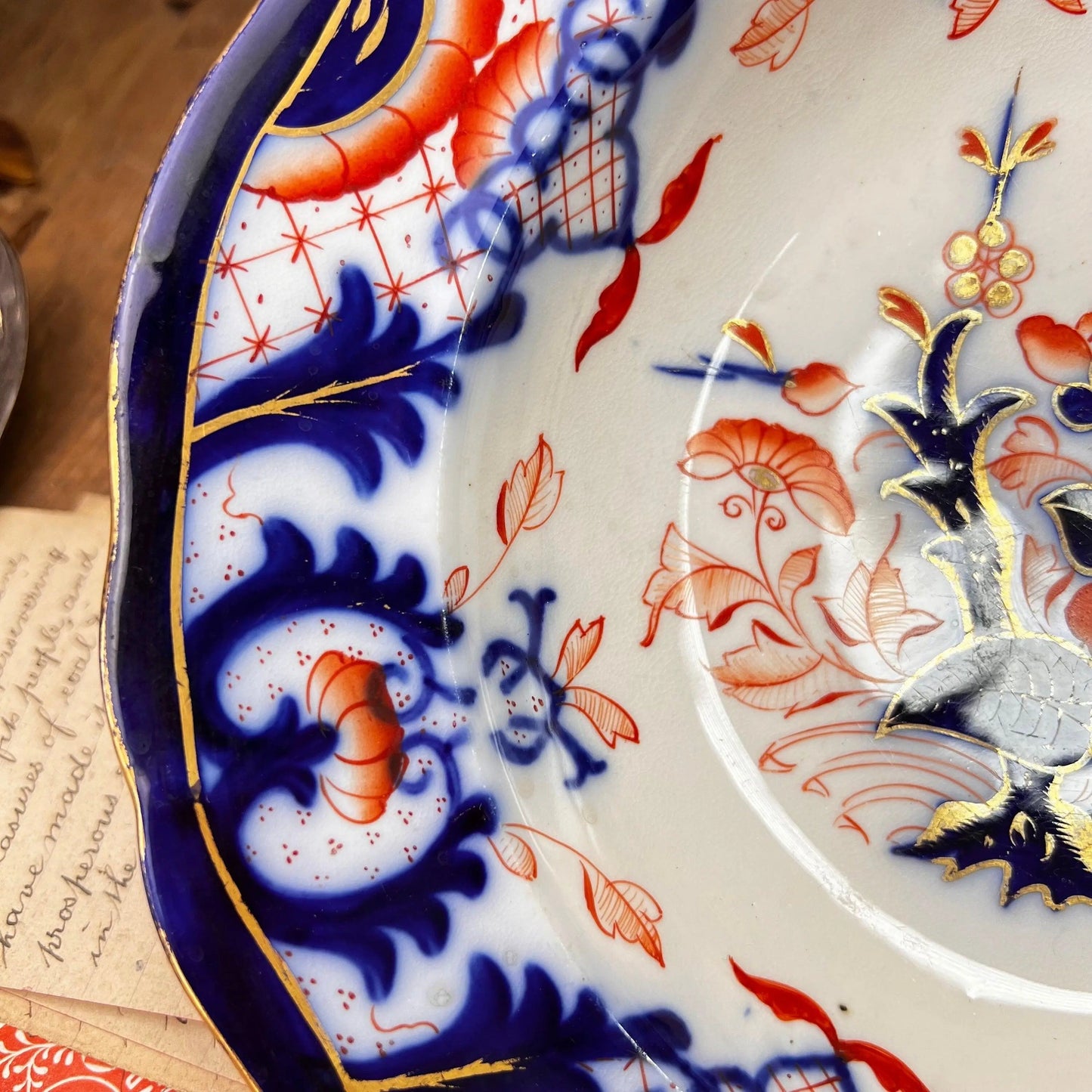 Pair of Vintage Hand painted Shallow Dishes - The Blind Mole