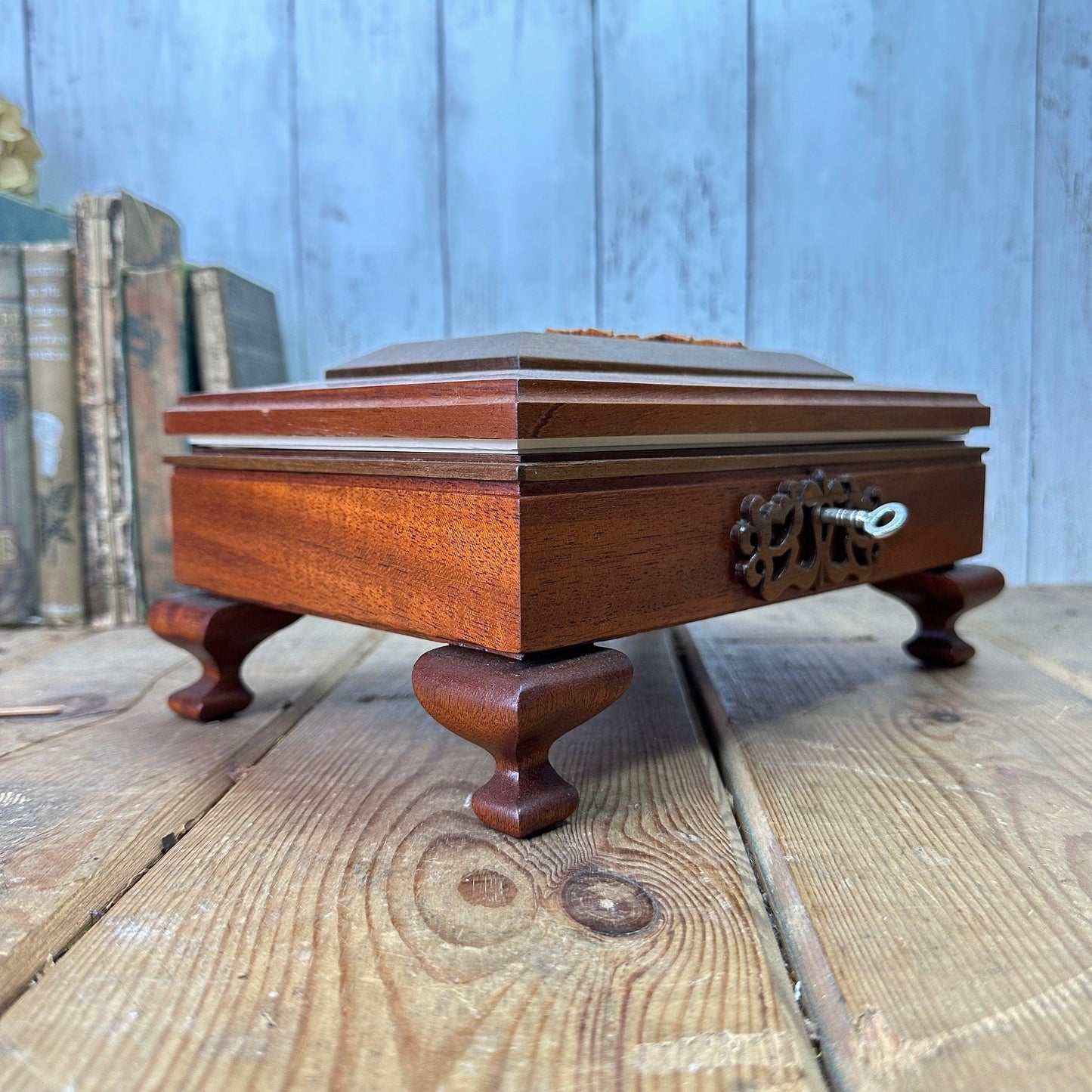 Carved Wooden Box Keepsake, Jewellery, Money Box - The Blind Mole