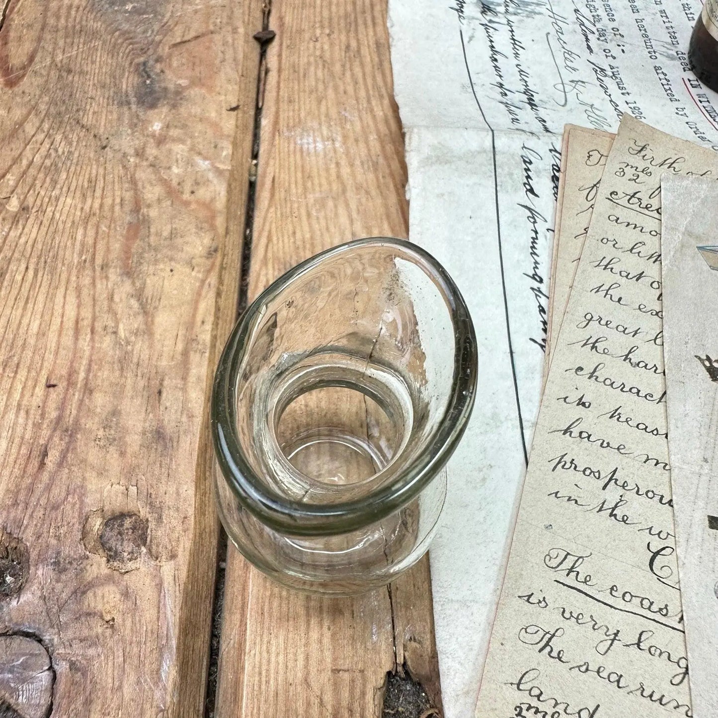 Victorian Clear Glass Eye Bath - The Blind Mole
