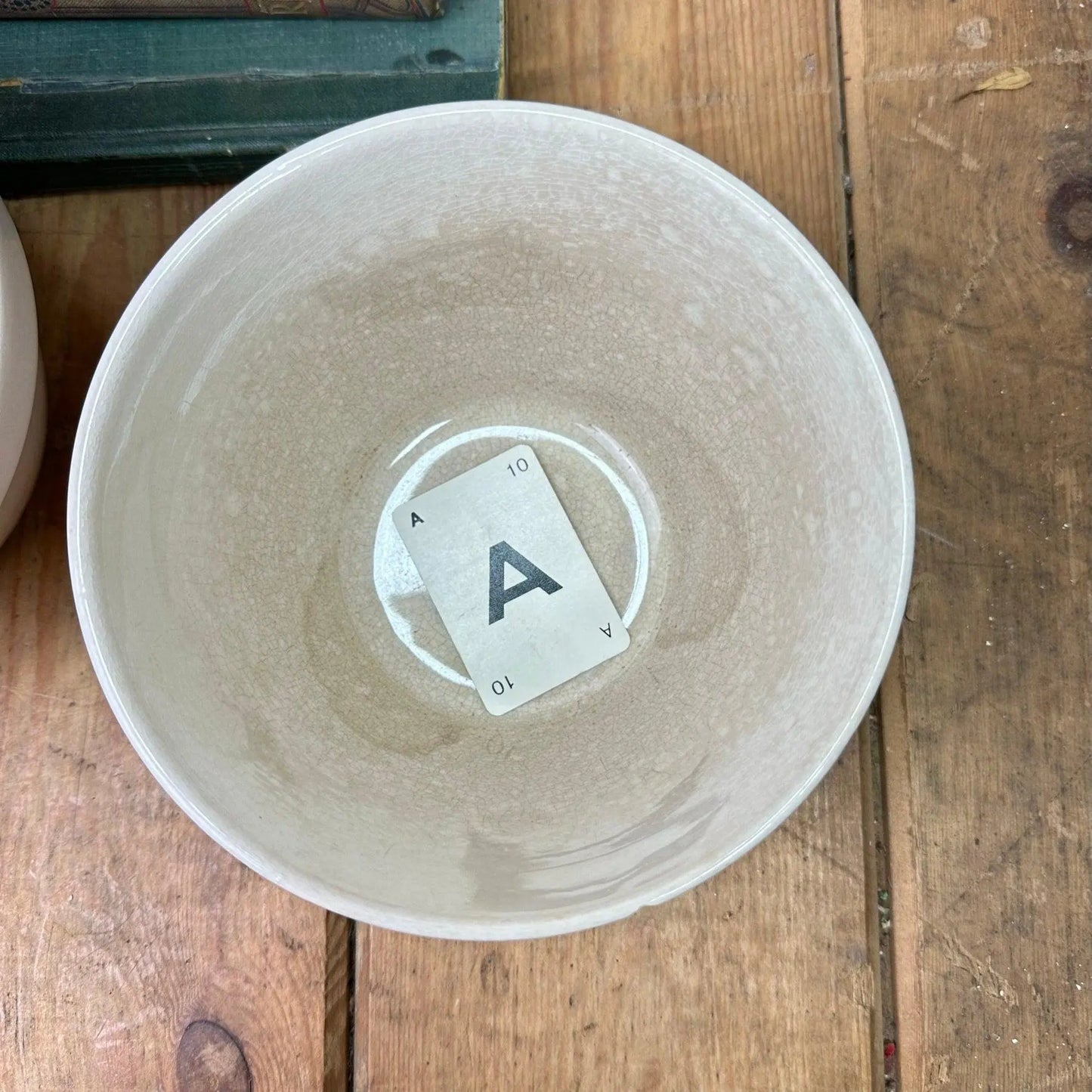 White Ironstone Pudding Dish Bowl - The Blind Mole