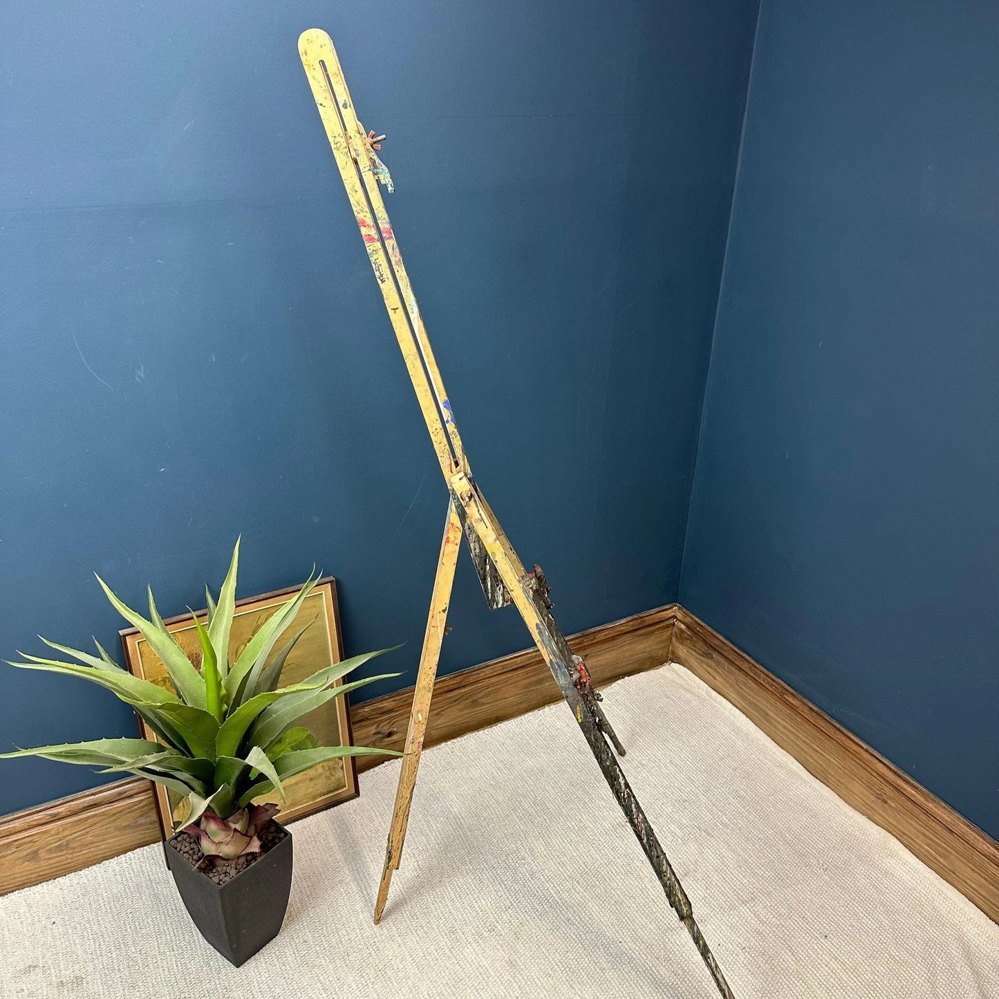 Vintage Paint Splatted Artist Easel, Stand - The Blind Mole