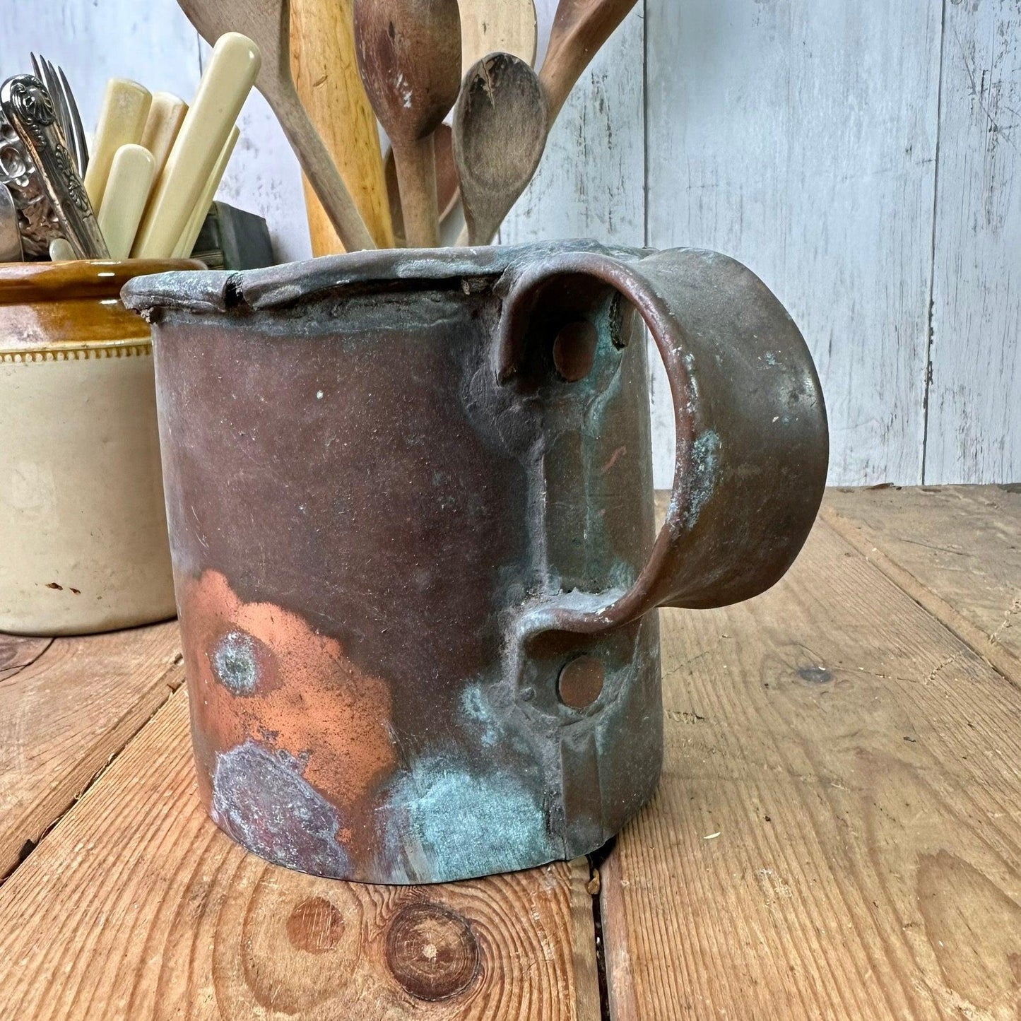 Large Copper Mug, Planter - The Blind Mole