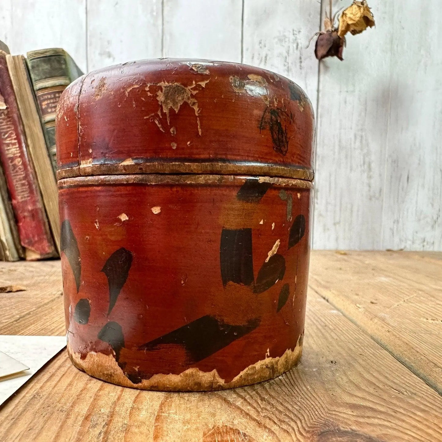 Wooden Box Oriental Lidded Jewellery Pot - The Blind Mole